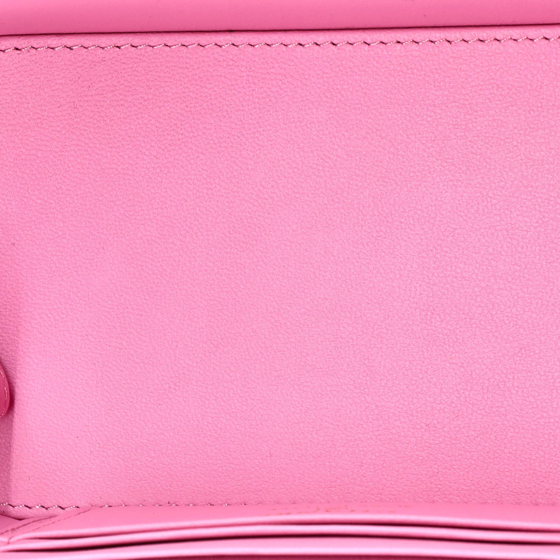 Classic Top Handle Vanity Case with Chain Quilted Lambskin Small - Image 5
