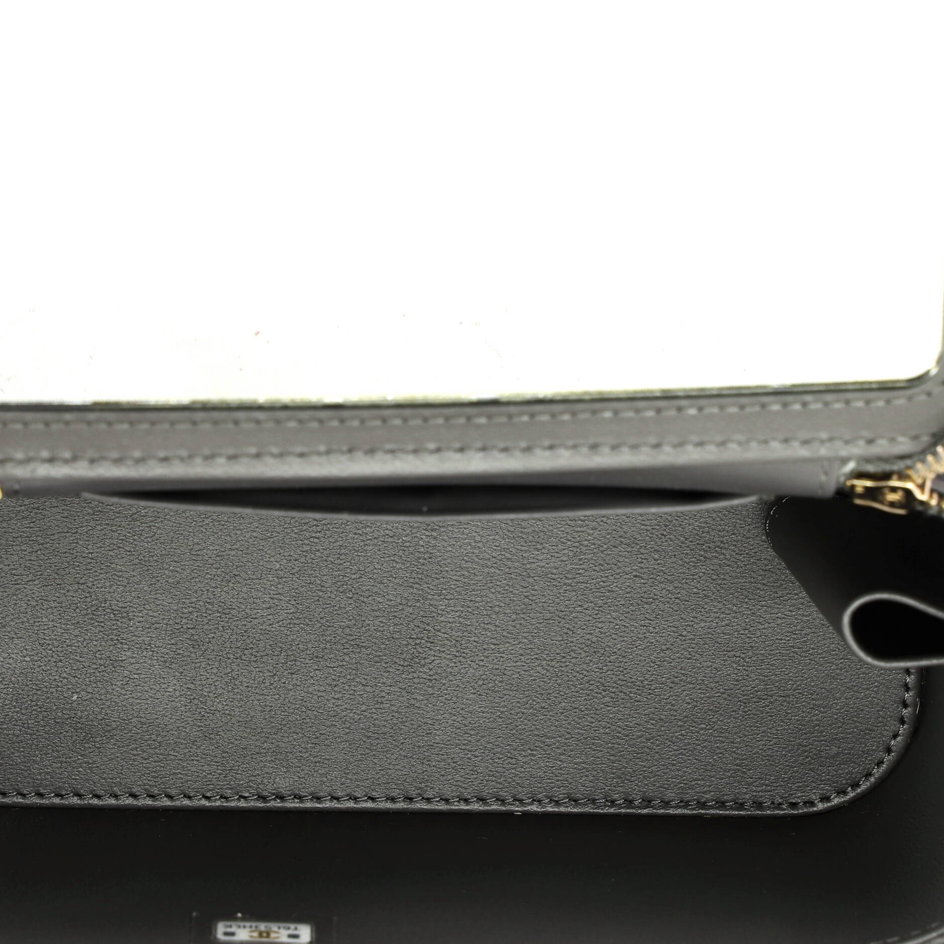 Classic Top Handle Vanity Case with Chain Quilted Lambskin Small - Image 5
