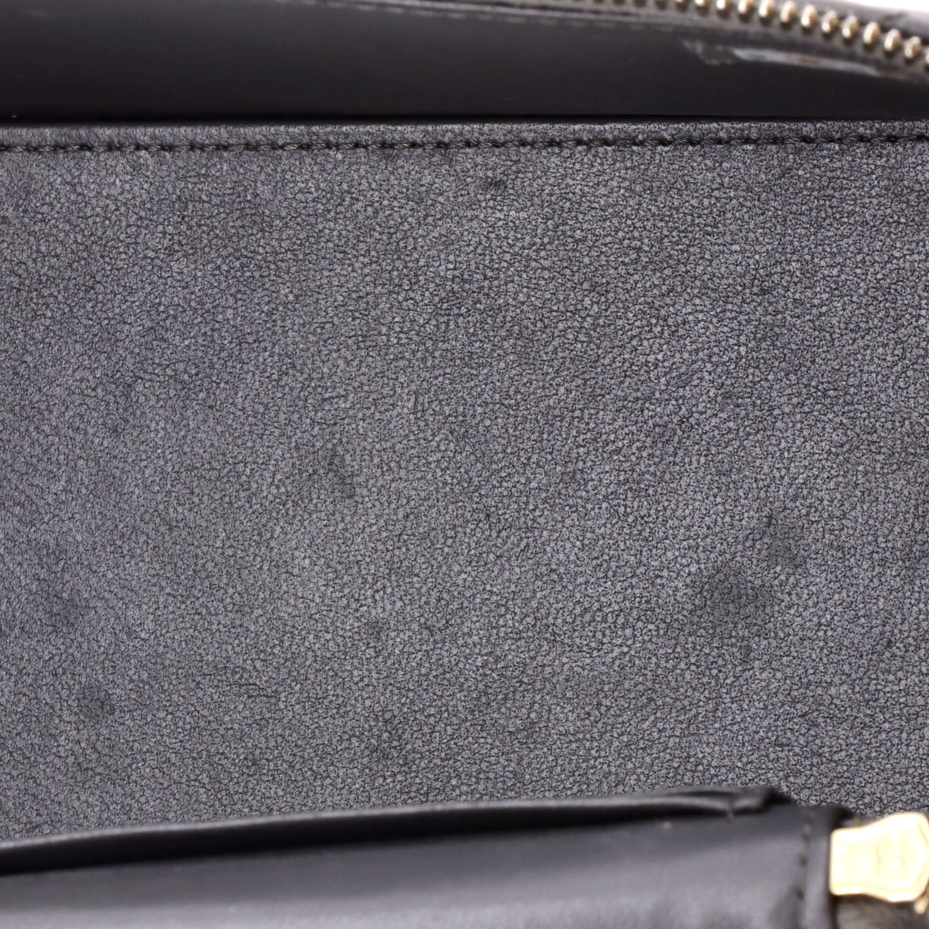 Classic Top Handle Vanity Case with Chain Quilted Lambskin Small - Image 5