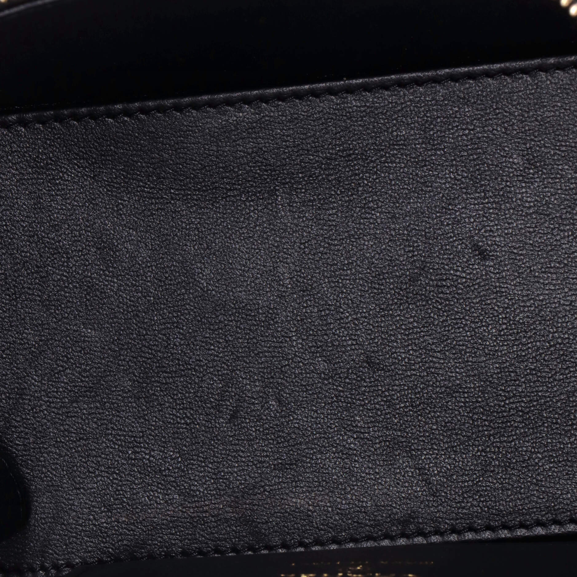 Classic Top Handle Vanity Case with Chain Quilted Lambskin Small - Image 5