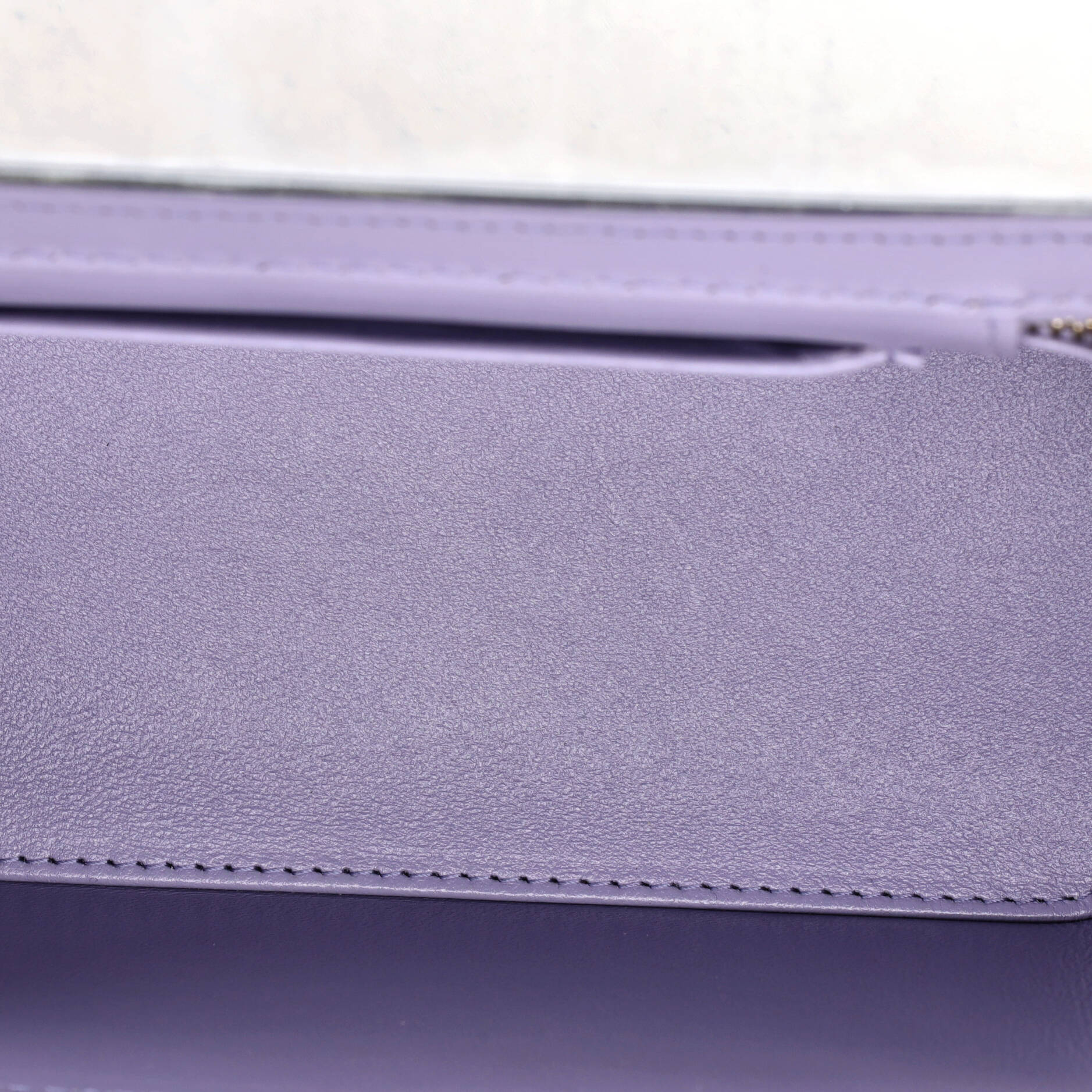 Classic Top Handle Vanity Case with Chain Quilted Lambskin Small - Image 5