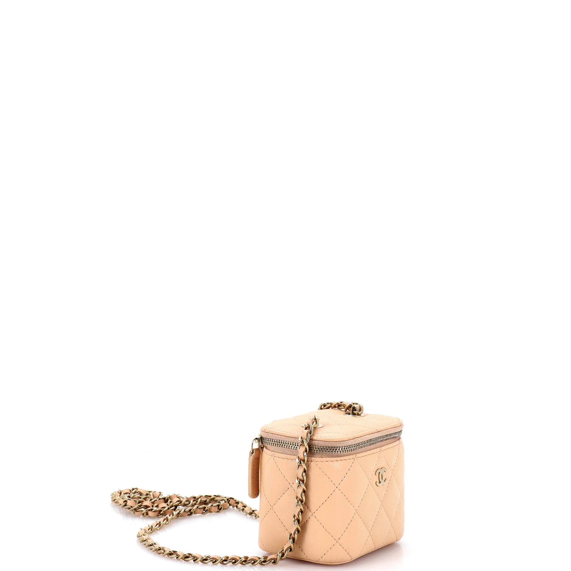 Classic Vanity Case with Chain Quilted Caviar Mini - Image 2