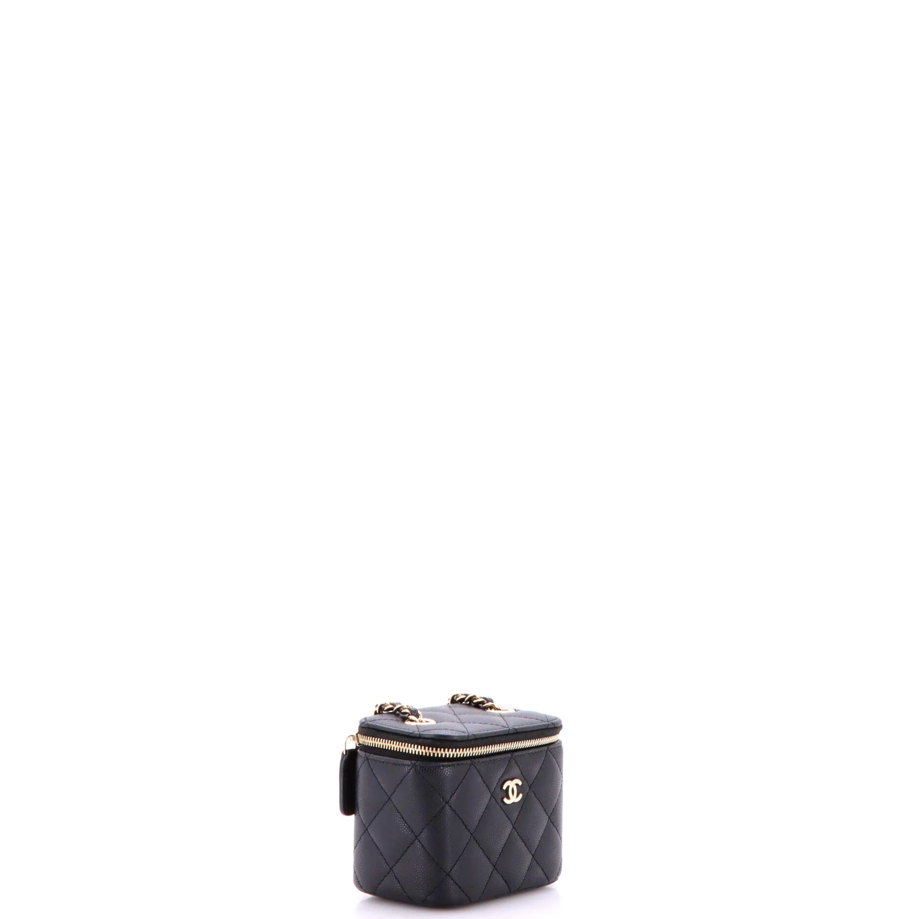 Classic Vanity Case with Chain Quilted Caviar Mini - Image 3