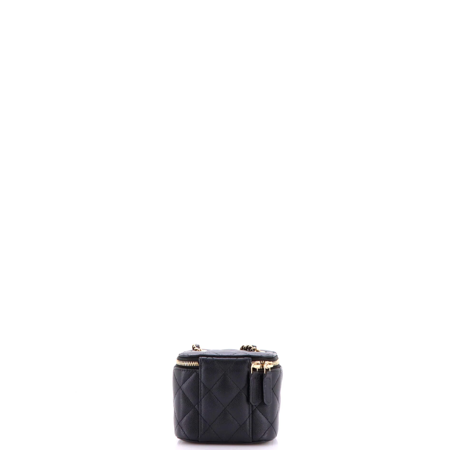 Classic Vanity Case with Chain Quilted Caviar Mini - Image 4