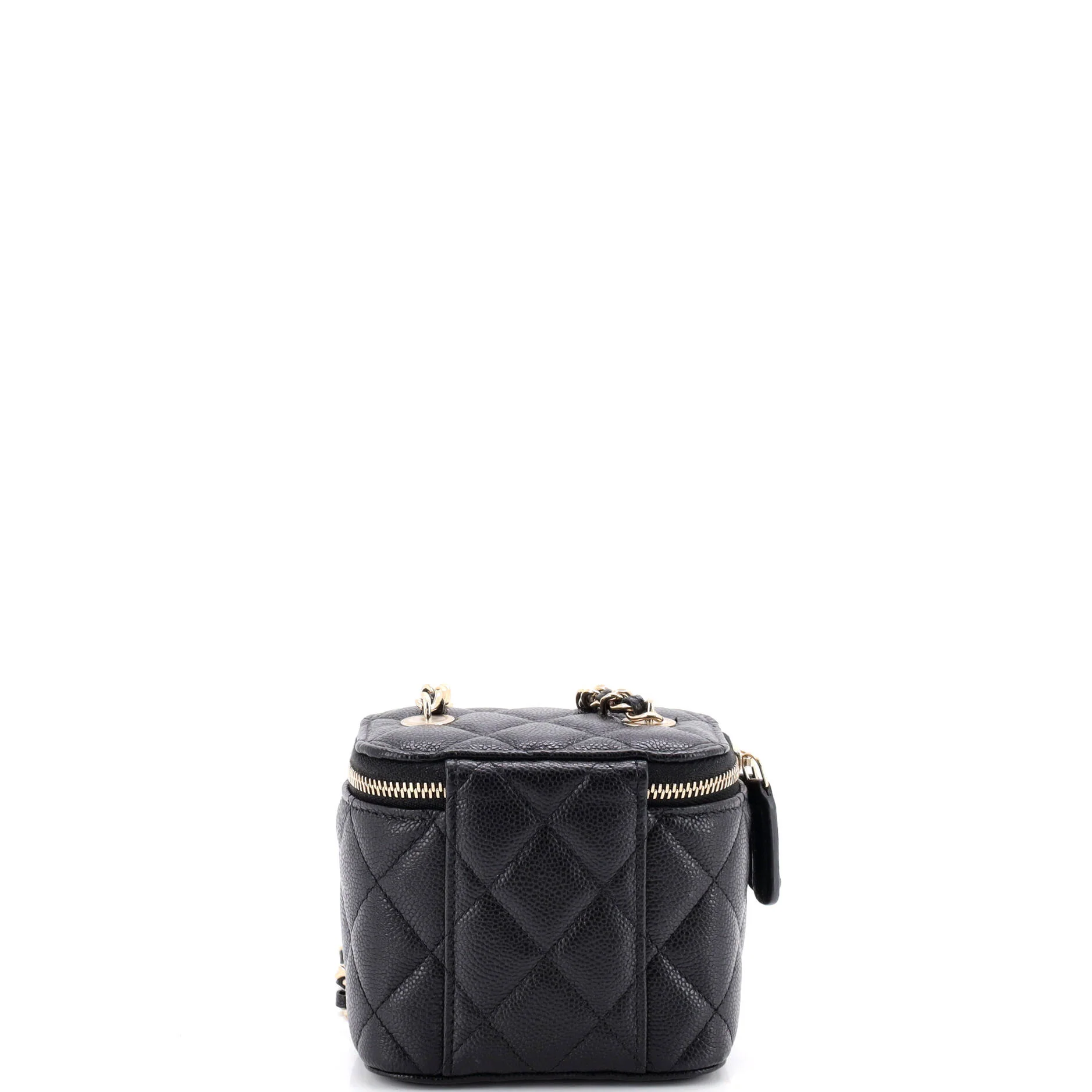 Classic Vanity Case with Chain Quilted Caviar Mini - Image 3