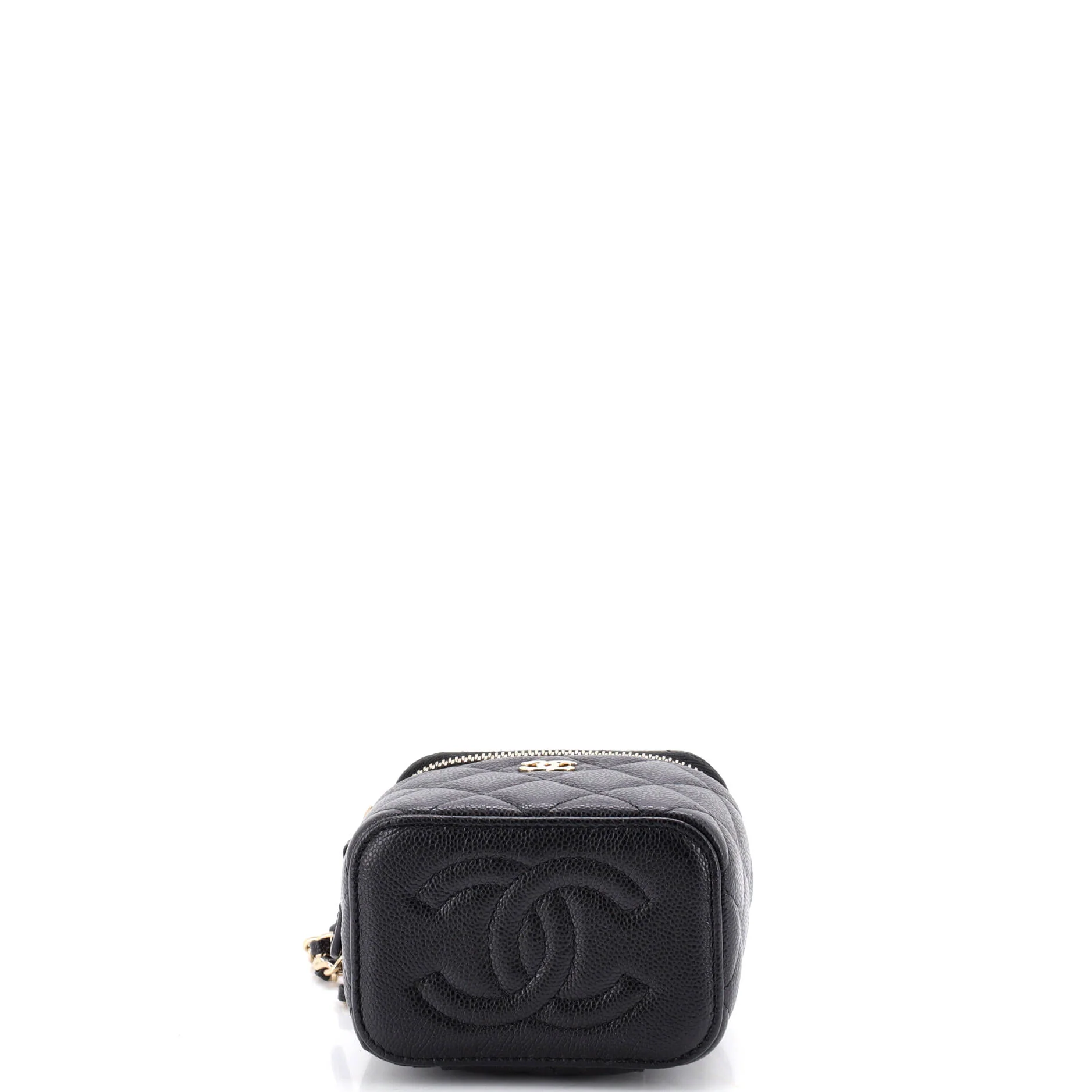 Classic Vanity Case with Chain Quilted Caviar Mini - Image 4