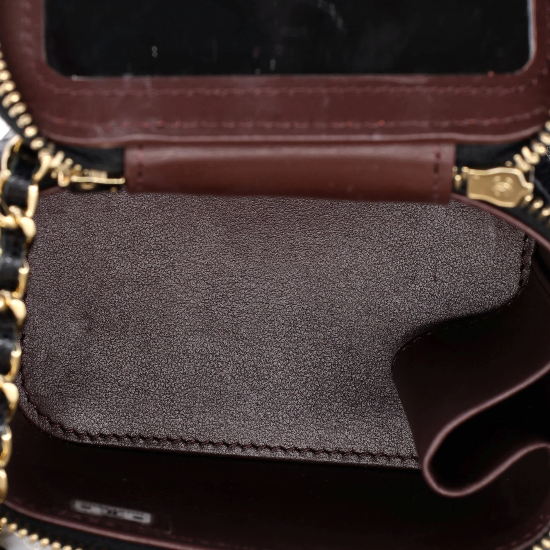 Classic Vanity Case with Chain Quilted Caviar Mini - Image 5