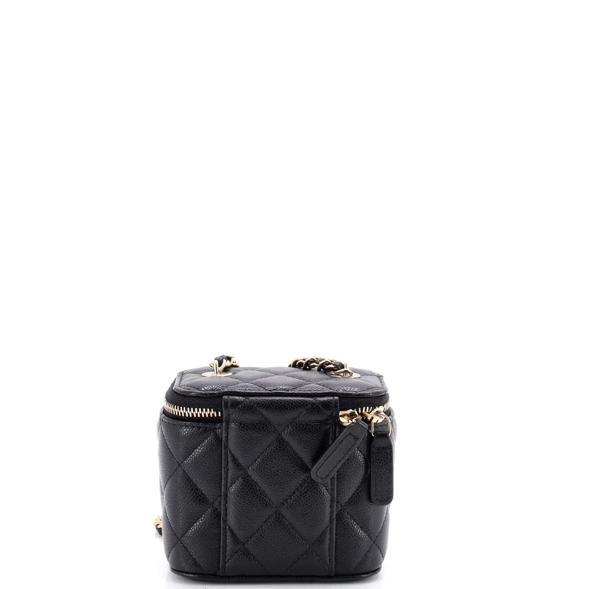 Classic Vanity Case with Chain Quilted Caviar Mini - Image 3