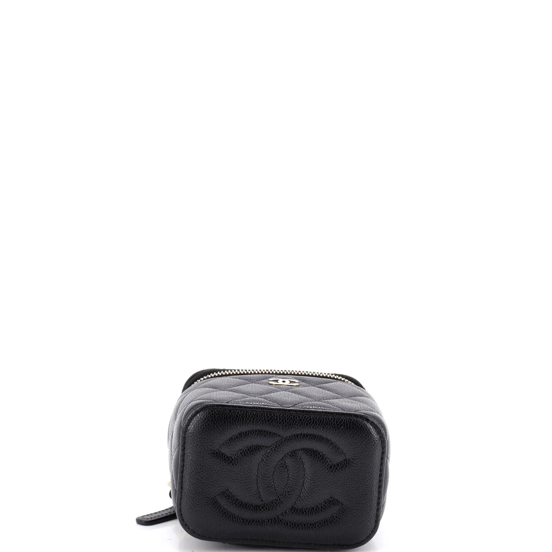 Classic Vanity Case with Chain Quilted Caviar Mini - Image 4