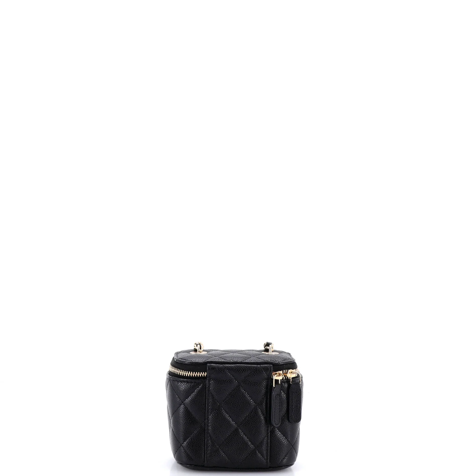 Classic Vanity Case with Chain Quilted Caviar Mini - Image 3