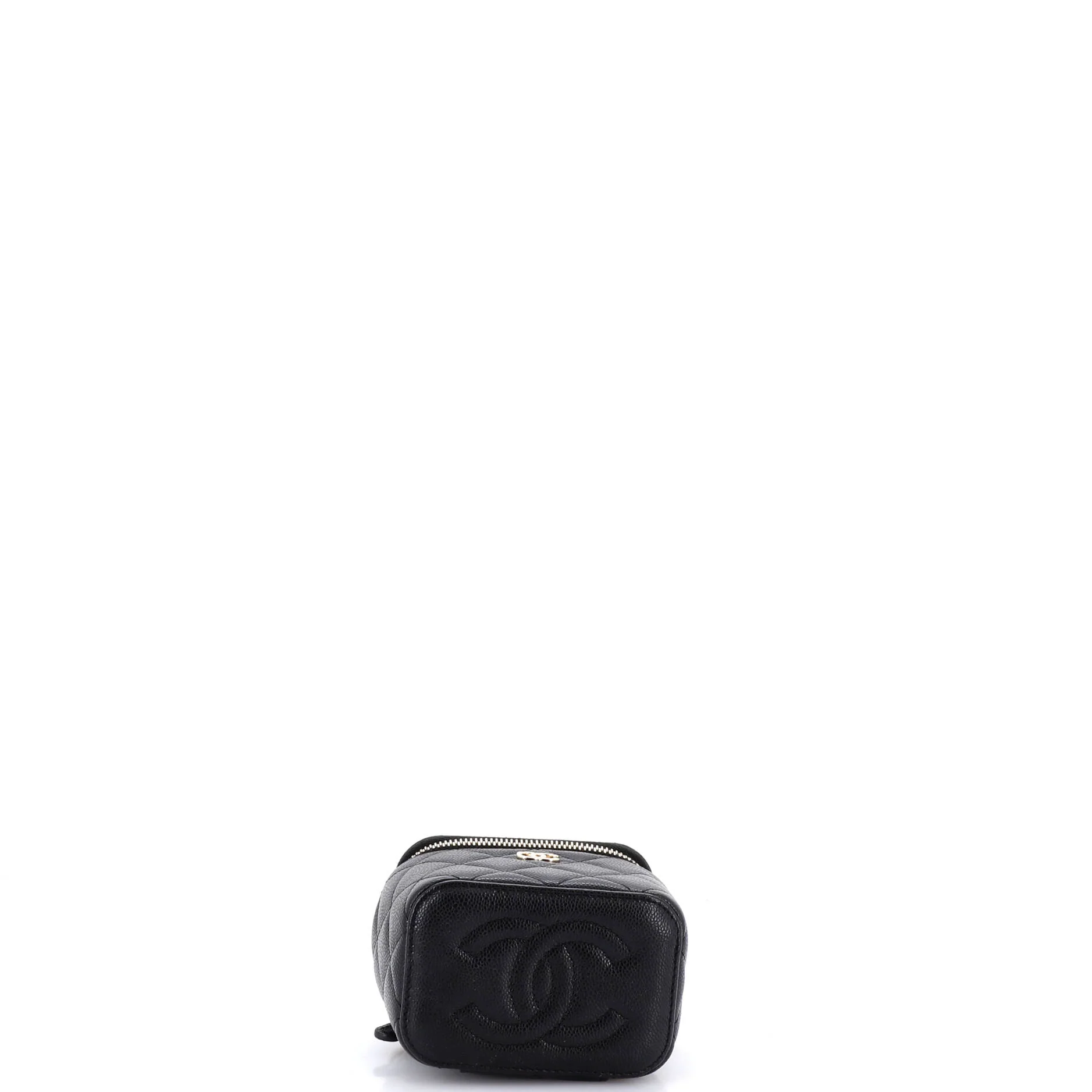Classic Vanity Case with Chain Quilted Caviar Mini - Image 4