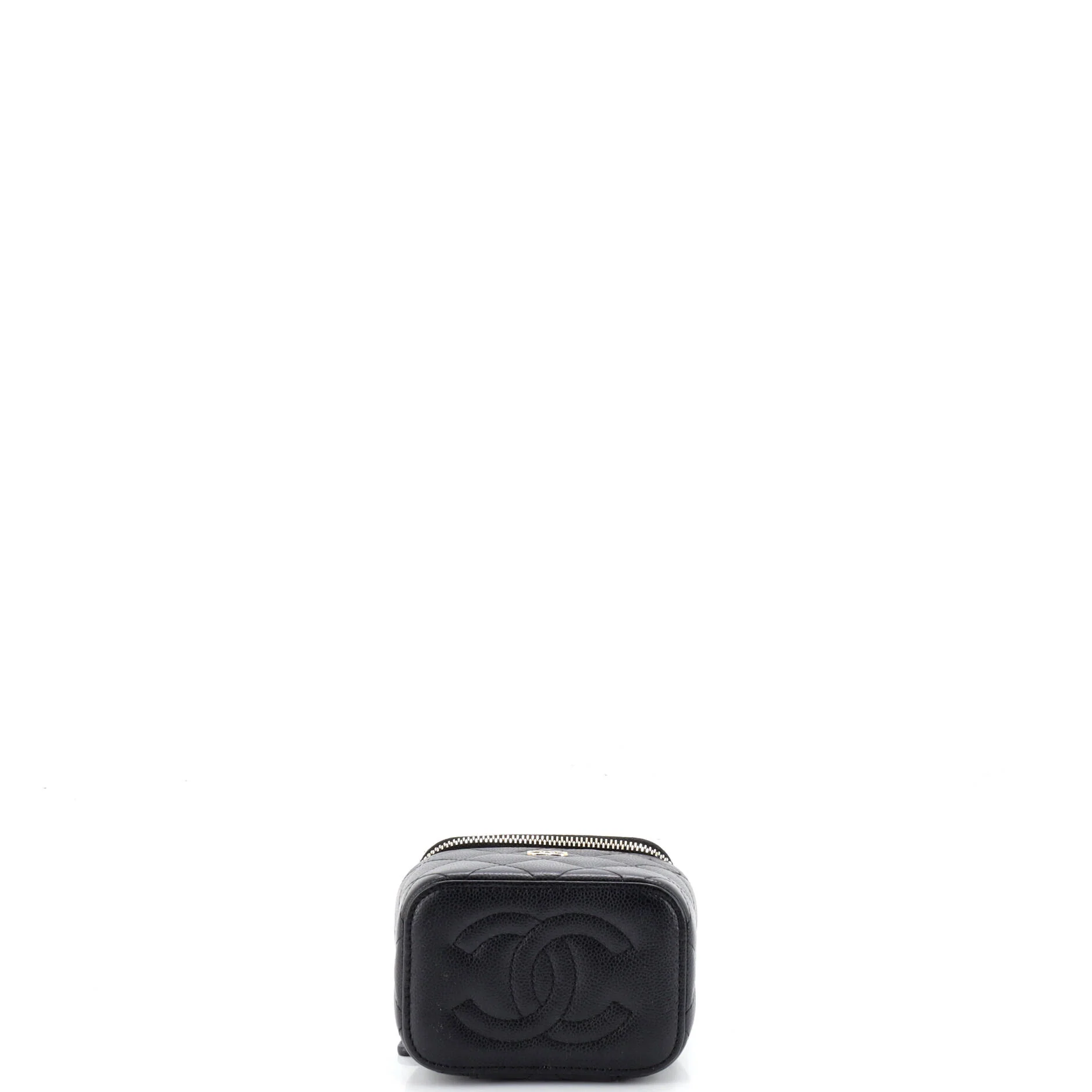 Classic Vanity Case with Chain Quilted Caviar Mini - Image 4