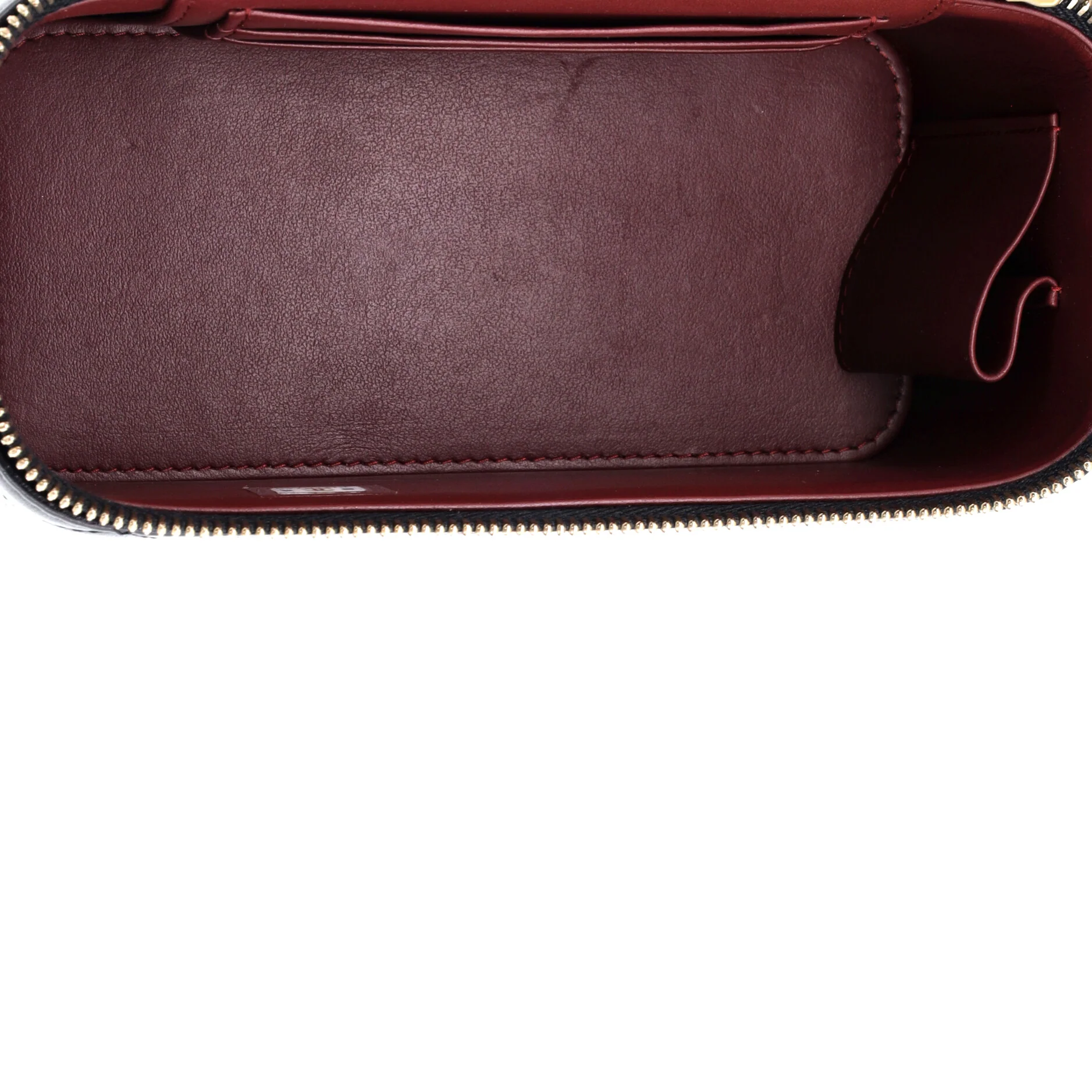 Classic Vanity Case with Resin Pearl Chain Quilted Lambskin Small - Image 5