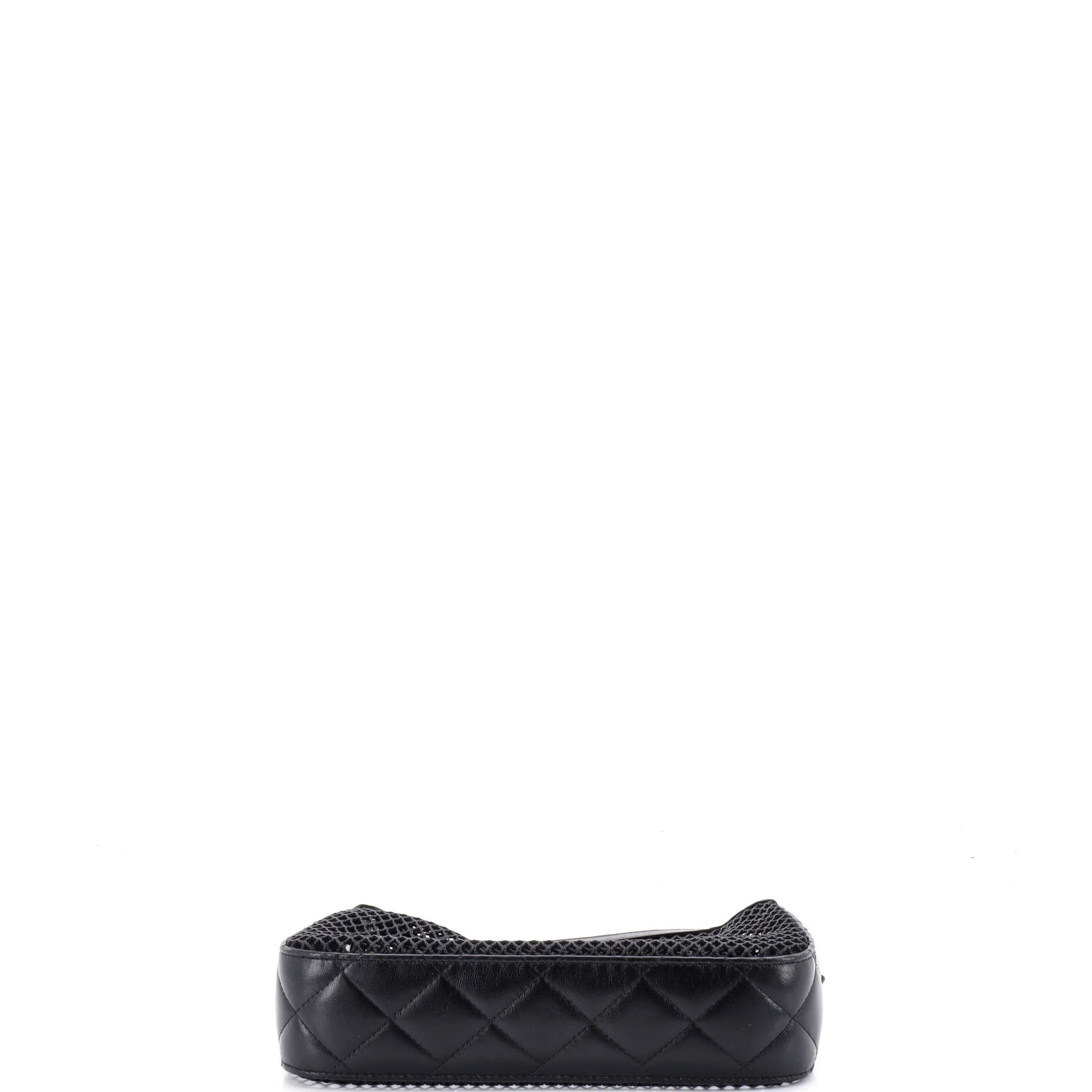Clutch with Chain Mesh with Quilted Lambskin - Image 5