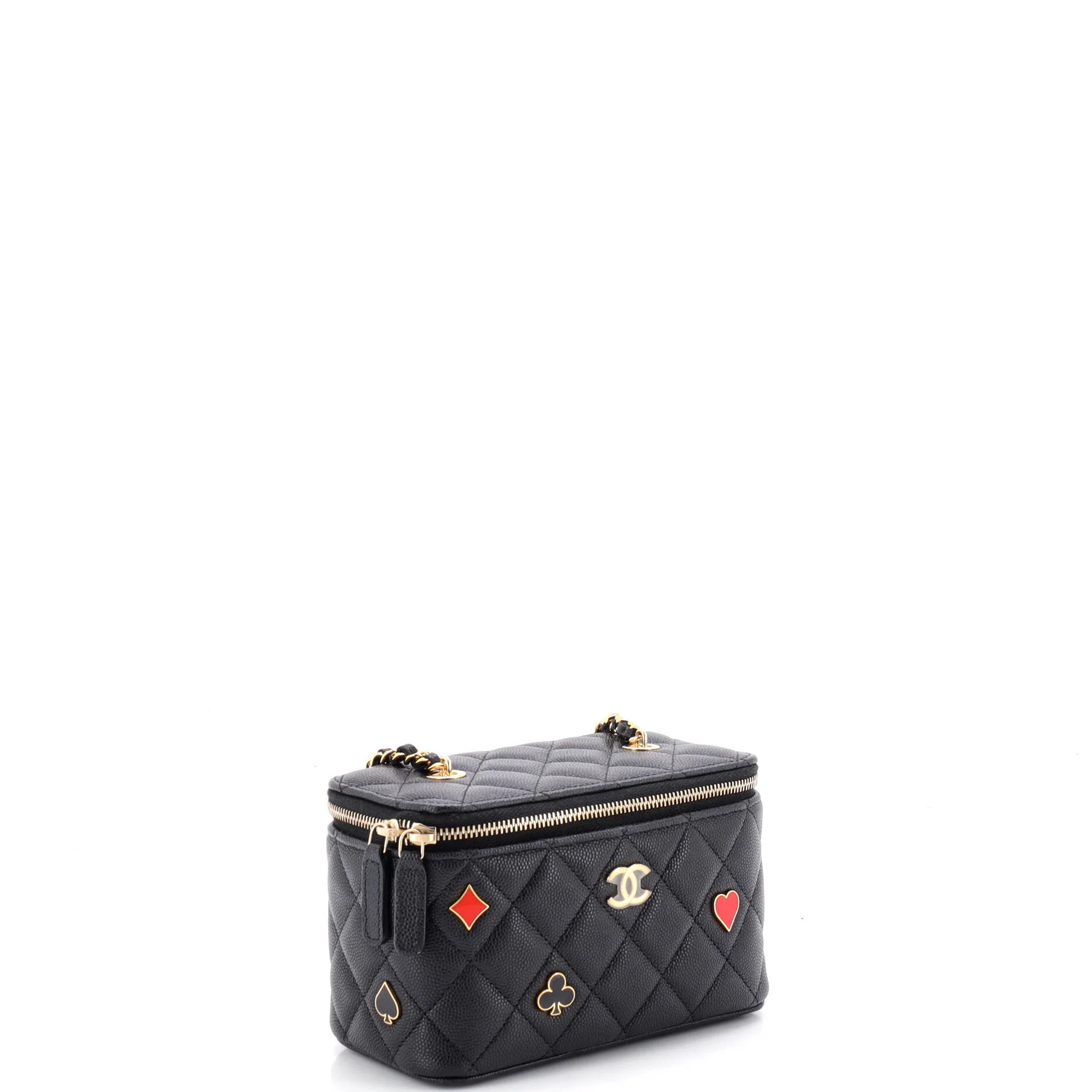 Coco Casino Vanity Case with Chain Quilted Caviar Small - Image 2