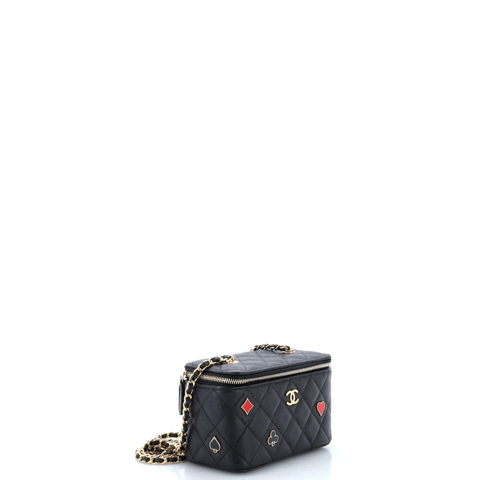 Coco Casino Vanity Case with Chain Quilted Caviar Small - Image 2