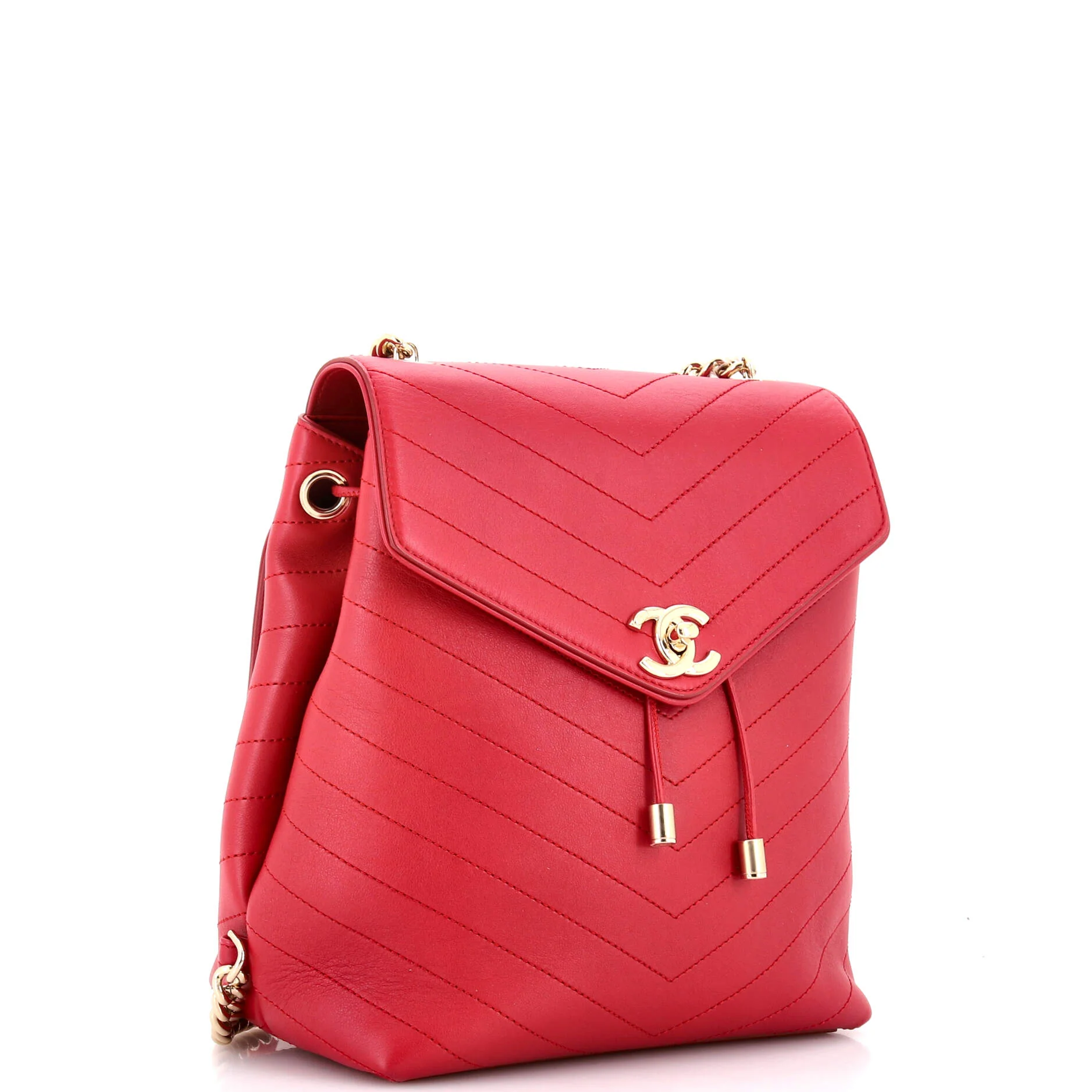 Coco Chevron Backpack Stitched Calfskin Small - Image 2