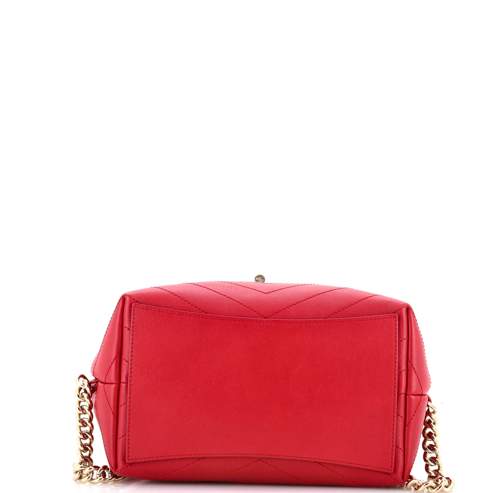 Coco Chevron Backpack Stitched Calfskin Small - Image 4
