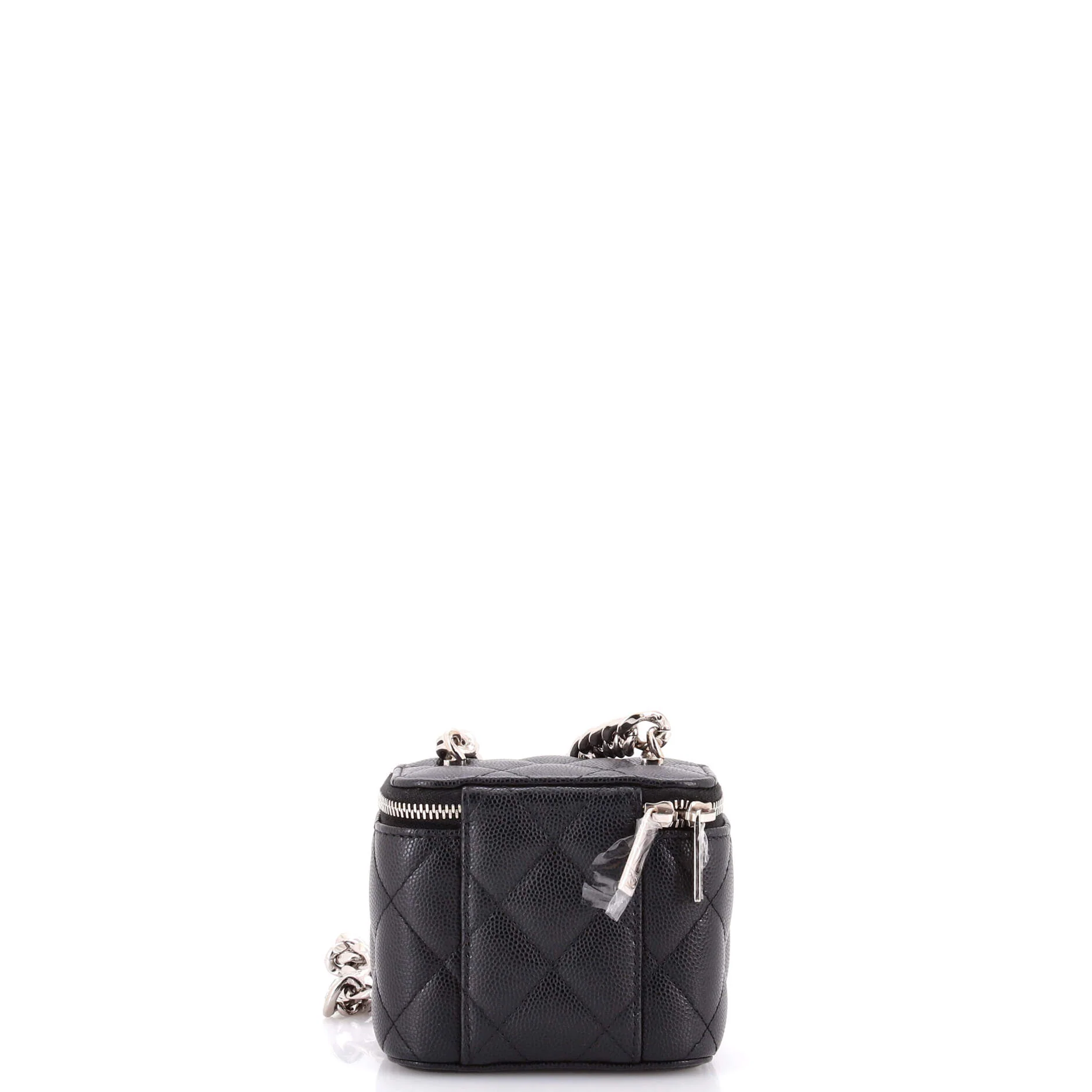 Coco Enamel Strap Vanity Case with Chain Quilted Caviar Mini - Image 3
