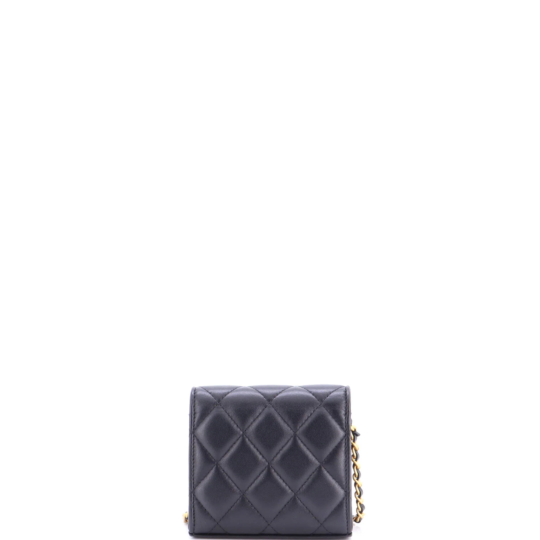 Coco Love CC Heart Clutch with Chain Quilted Lambskin Mini - Image 3