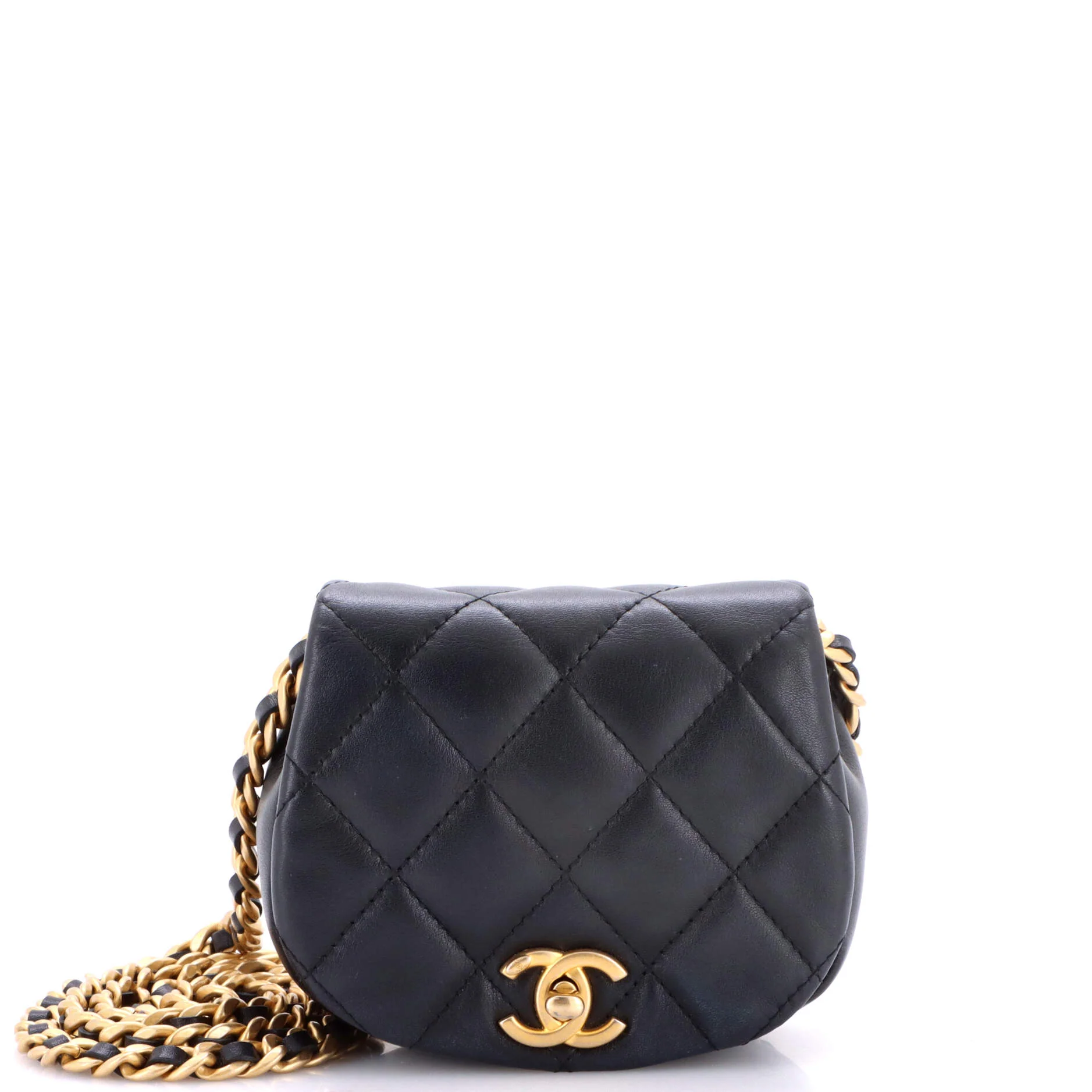 Coco Mail Clutch with Chain Quilted Calfskin Mini