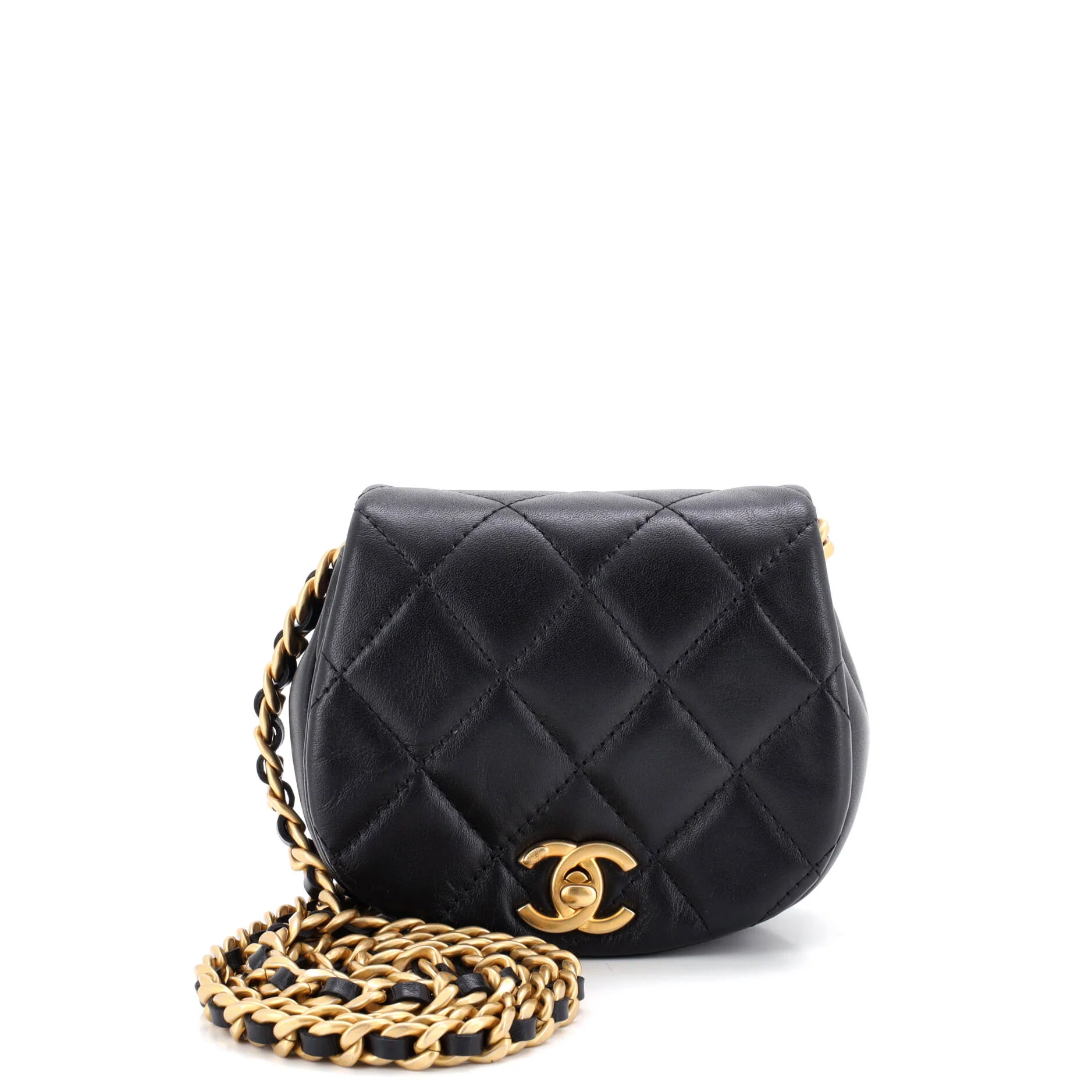 Coco Mail Clutch with Chain Quilted Calfskin Mini