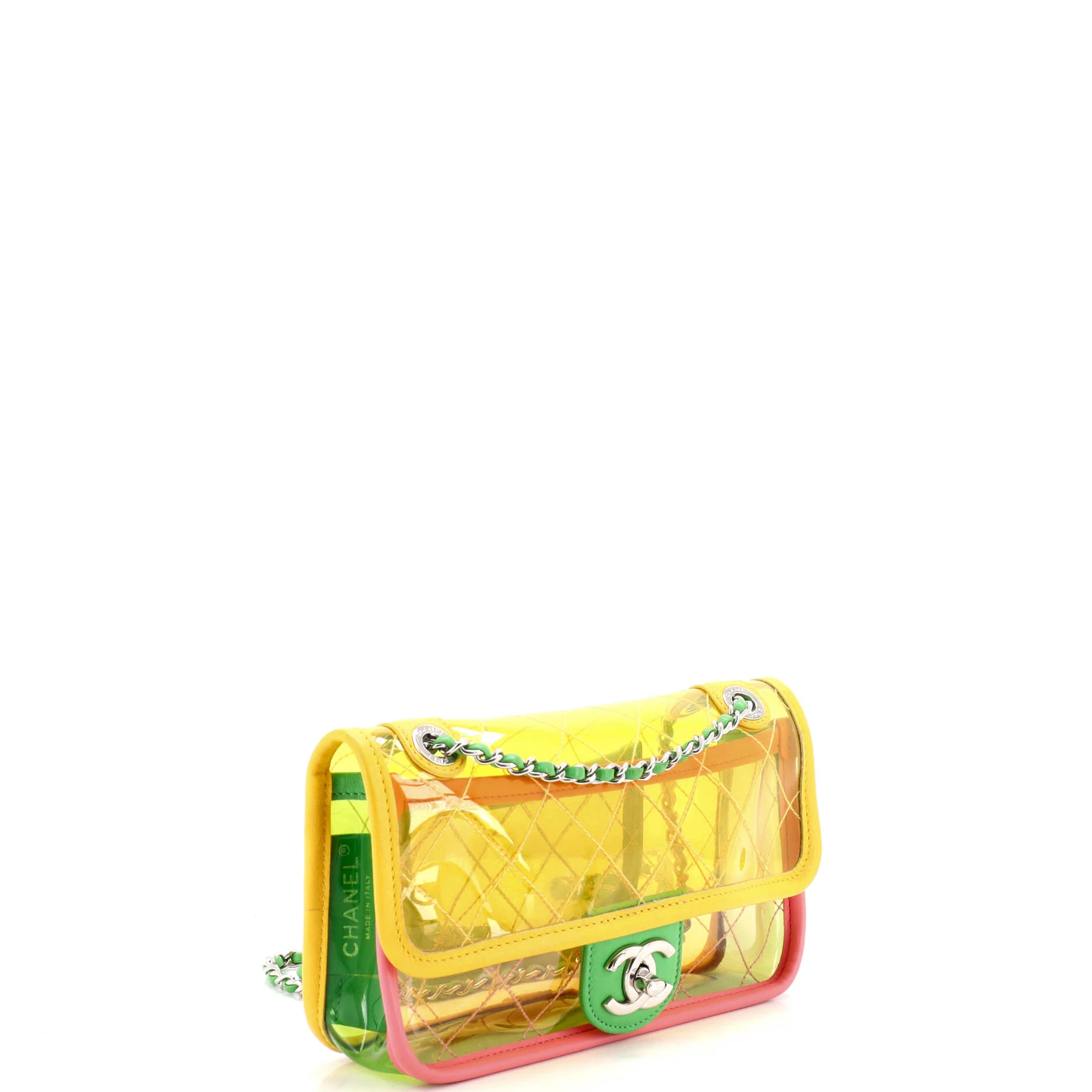 Coco Splash Flap Bag Quilted PVC With Lambskin Small - Image 2