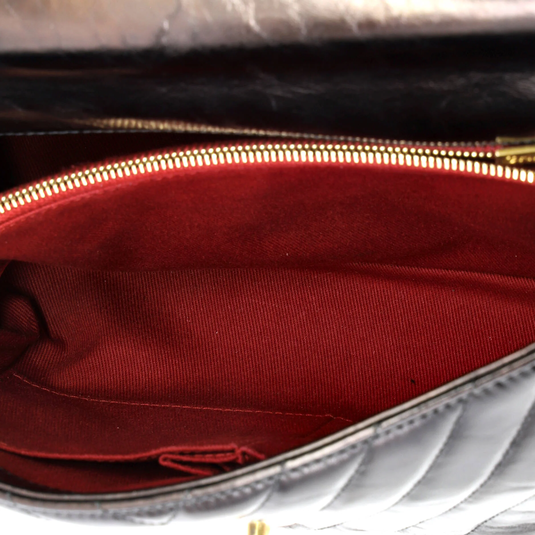 Coco Top Handle Bag Chevron Calfskin Small - Image 5
