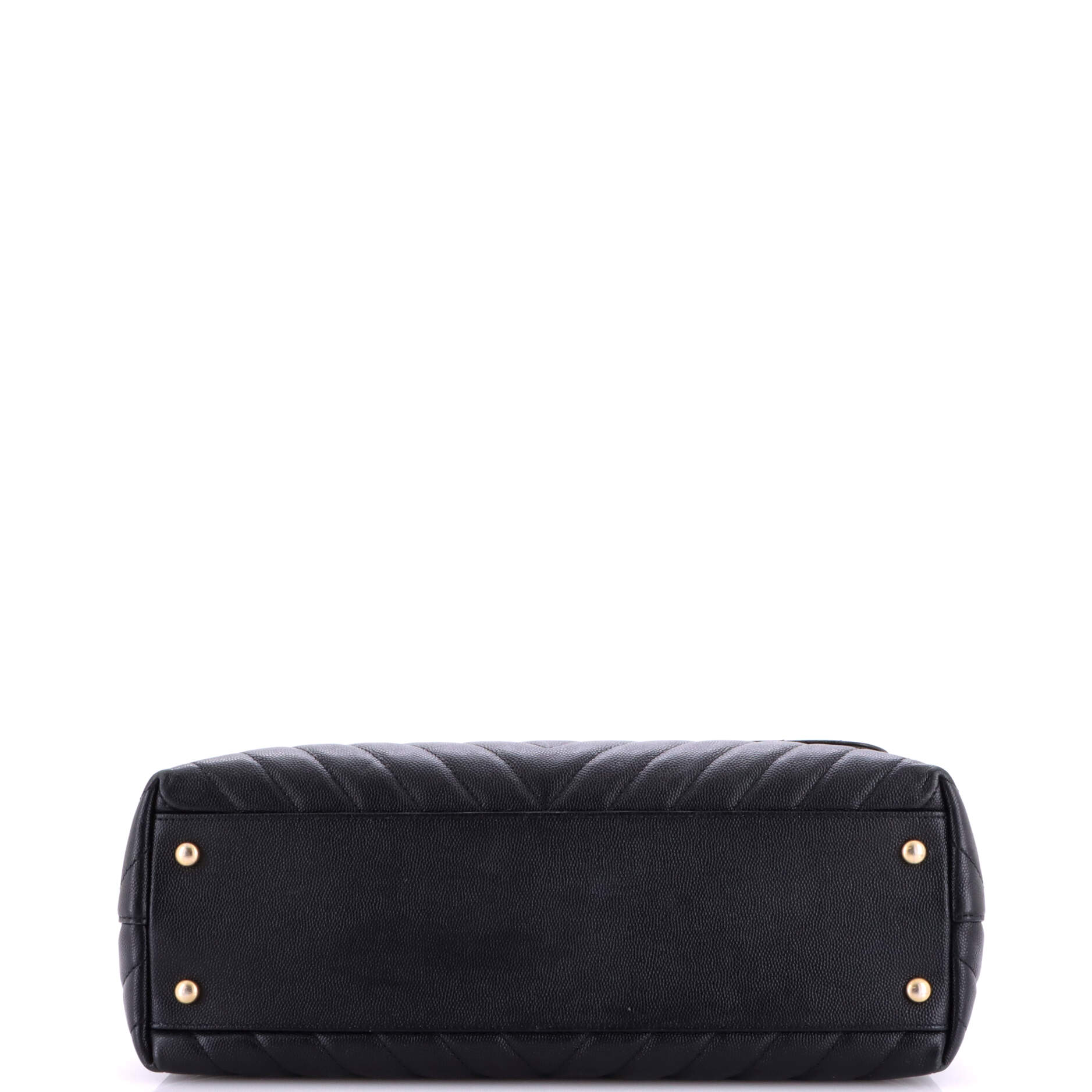 Coco Top Handle Bag Chevron Caviar Medium - Image 5