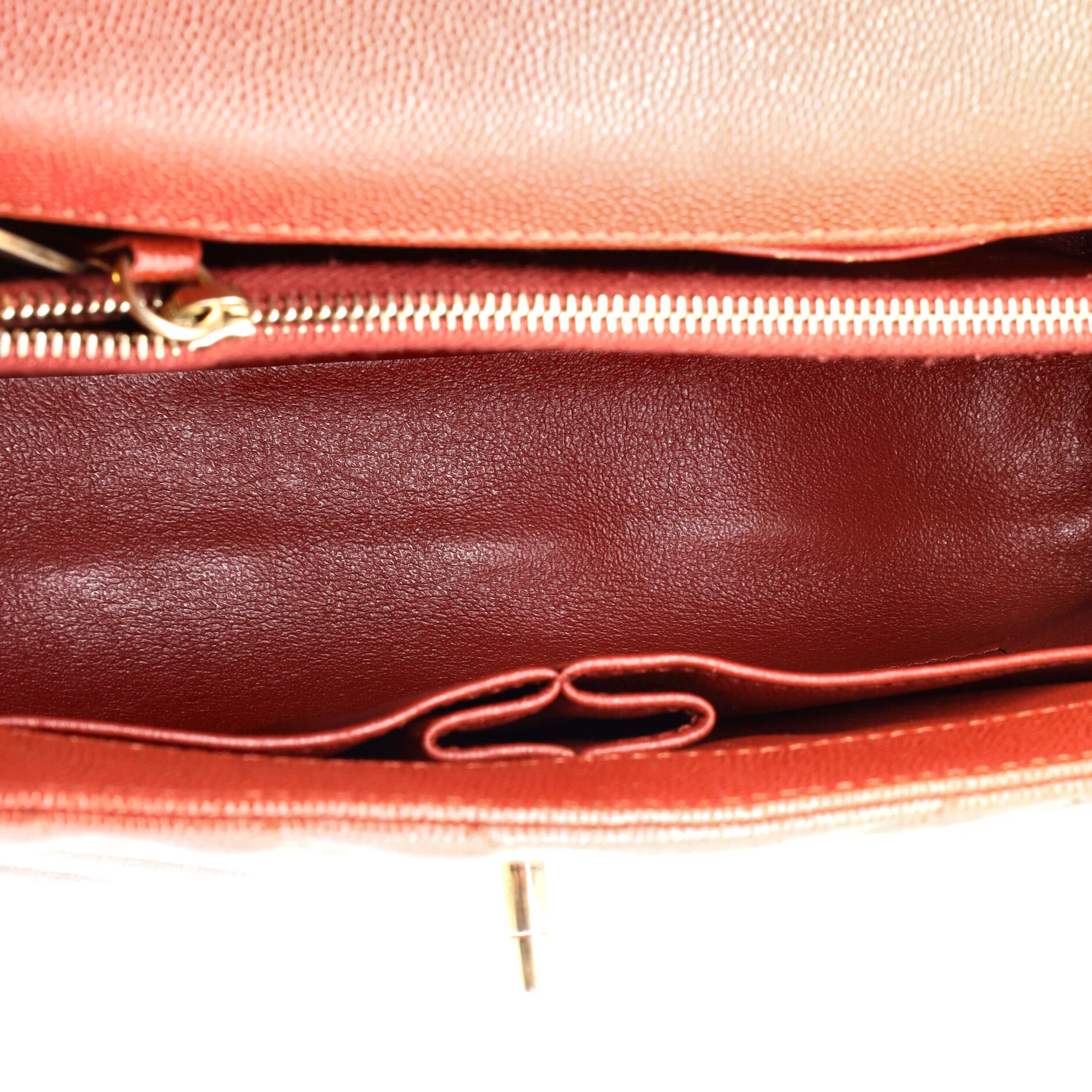 Coco Top Handle Bag Chevron Caviar with Lizard Embossed Handle Small - Image 5
