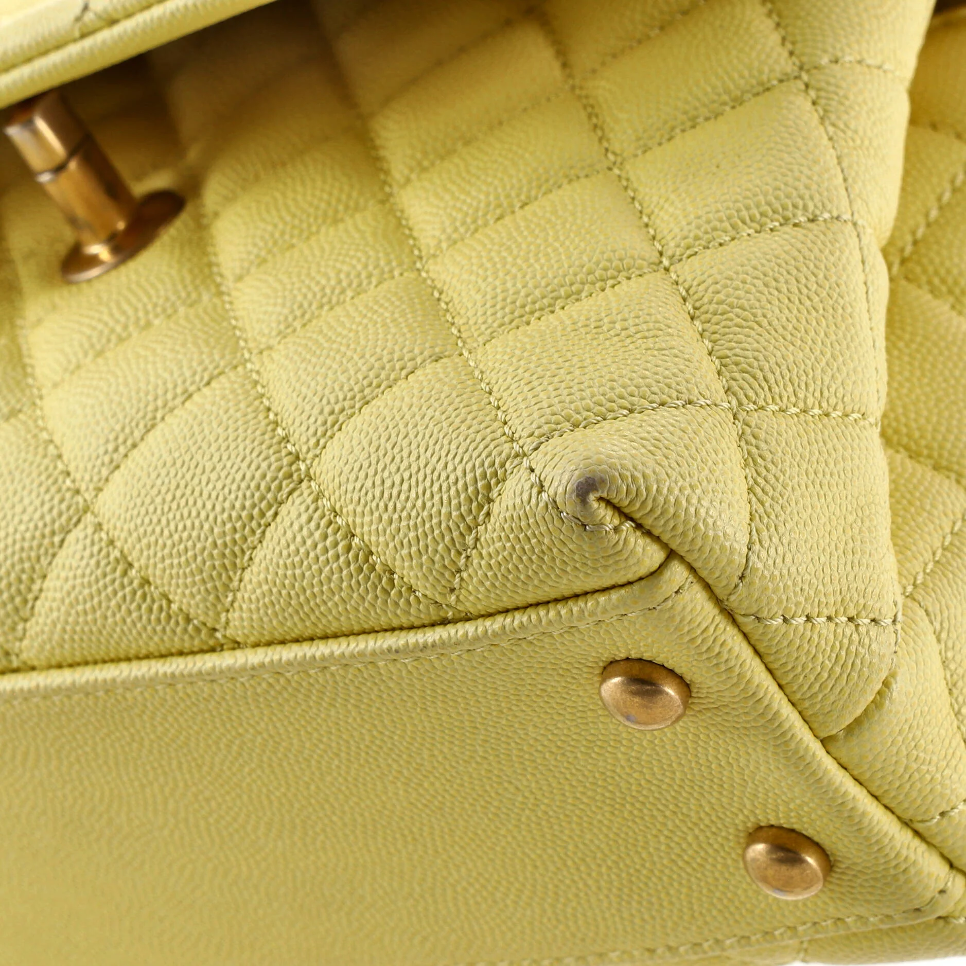 Coco Top Handle Bag Quilted Caviar Mini - Image 6