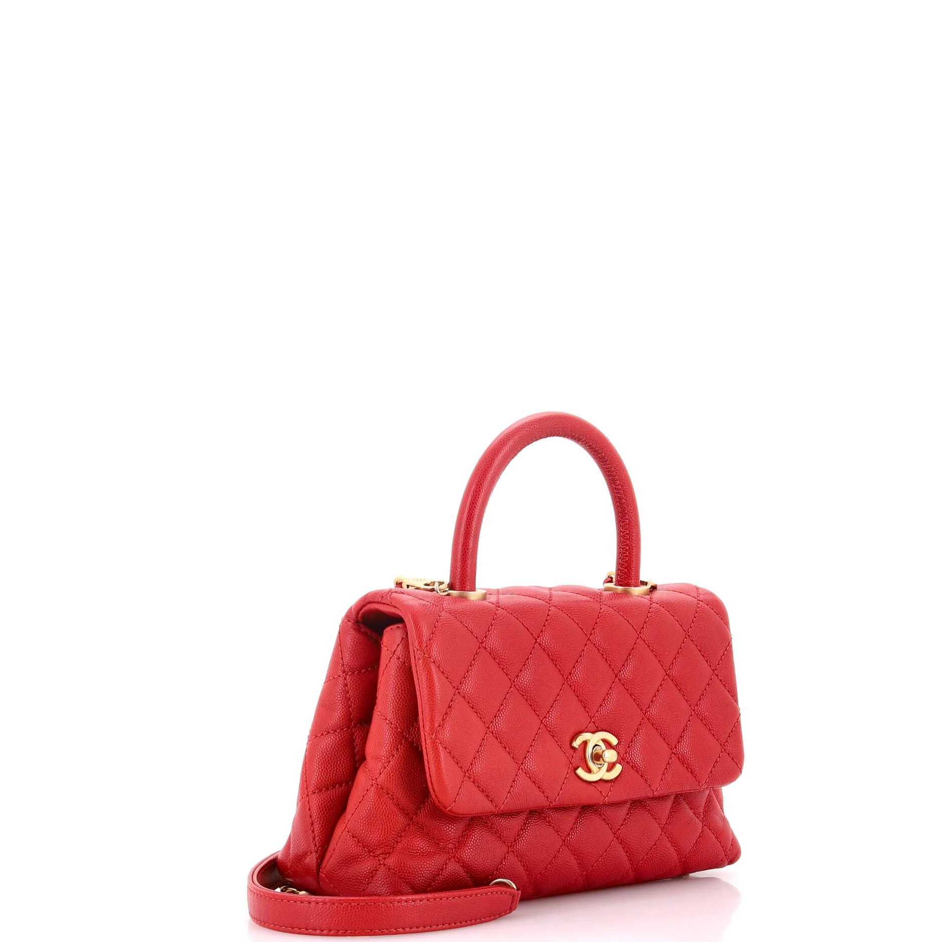 Coco Top Handle Bag Quilted Caviar Mini - Image 2