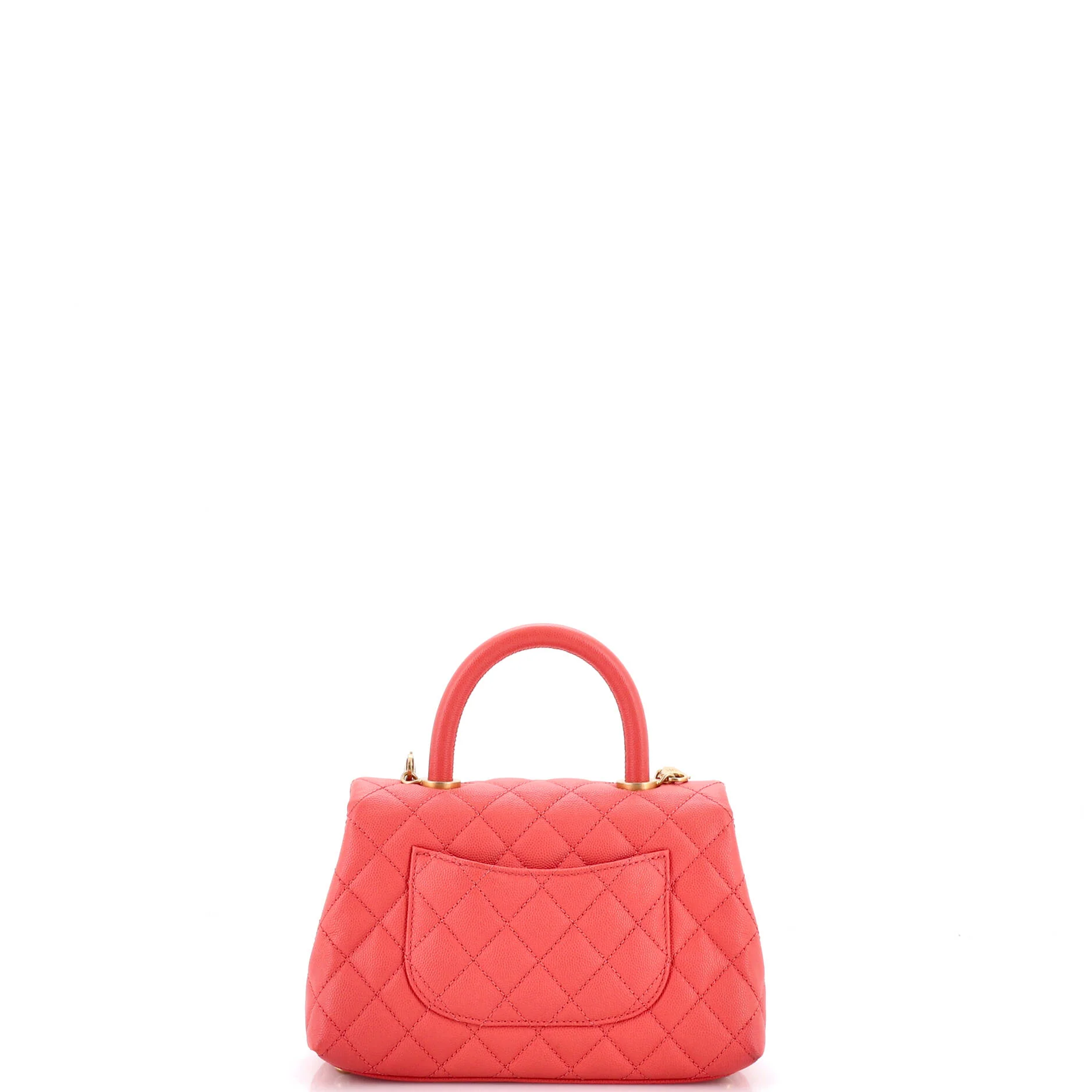 Coco Top Handle Bag Quilted Caviar Mini - Image 3