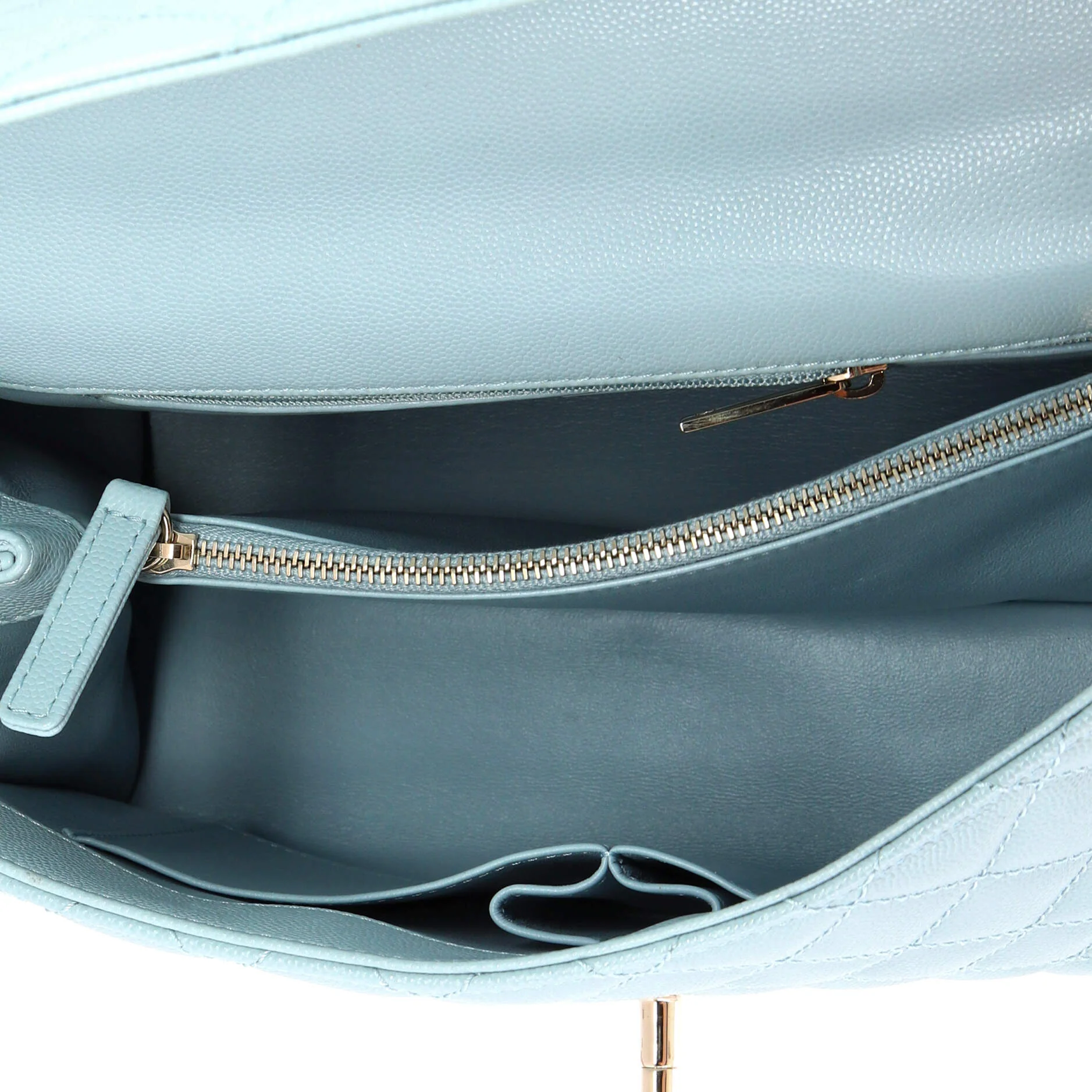 Coco Top Handle Bag Quilted Caviar Small - Image 5