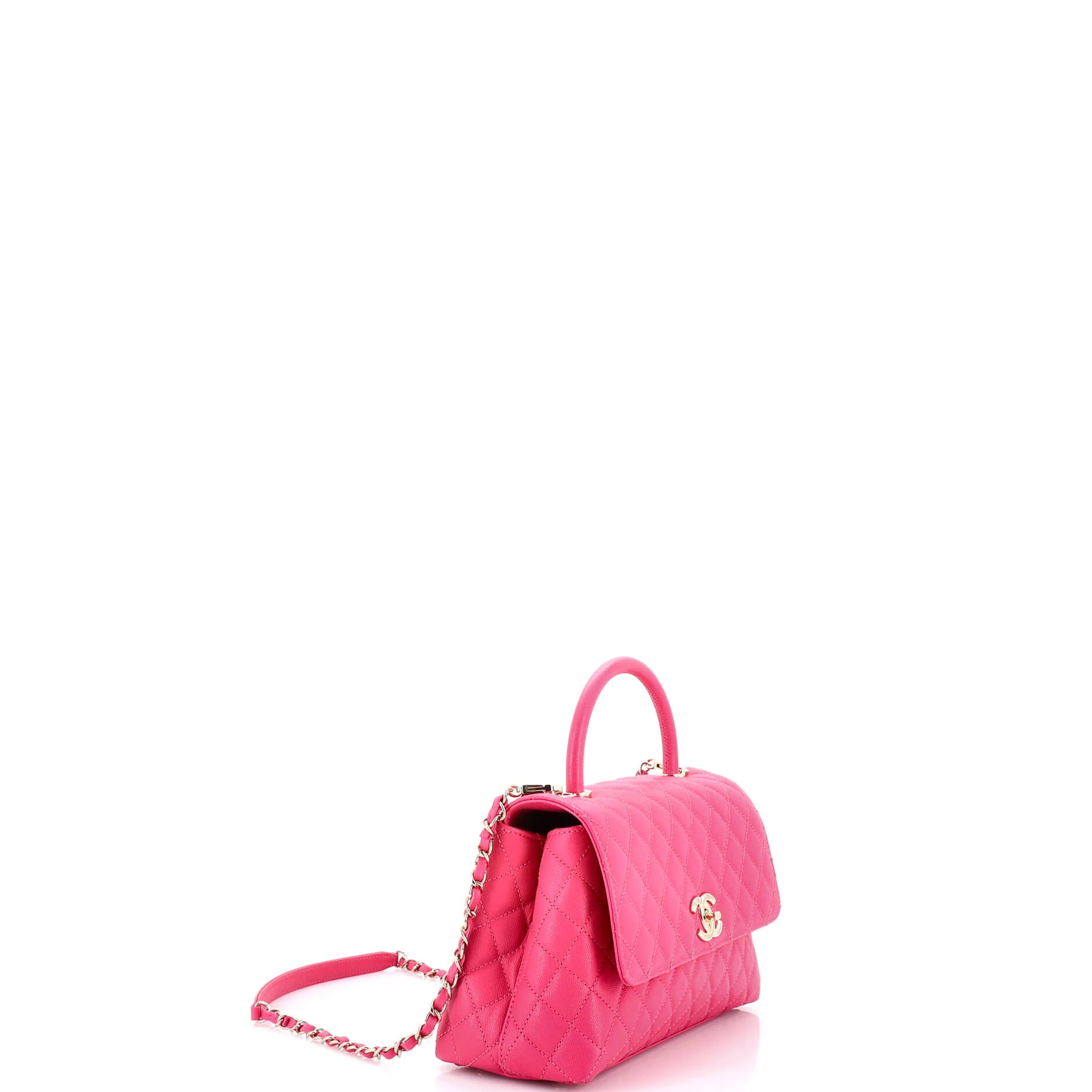 Coco Top Handle Bag Quilted Caviar Small - Image 2