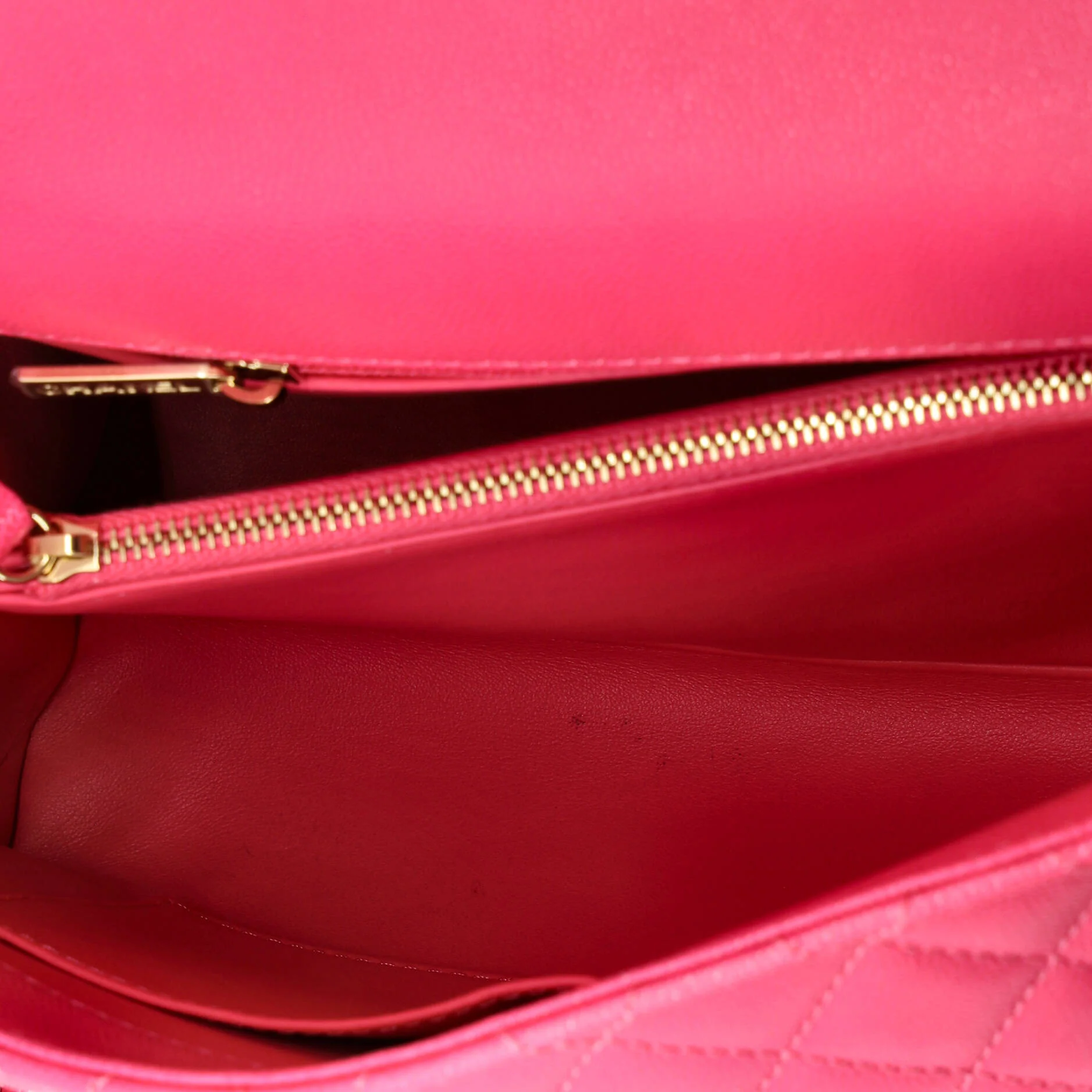 Coco Top Handle Bag Quilted Caviar Small - Image 5