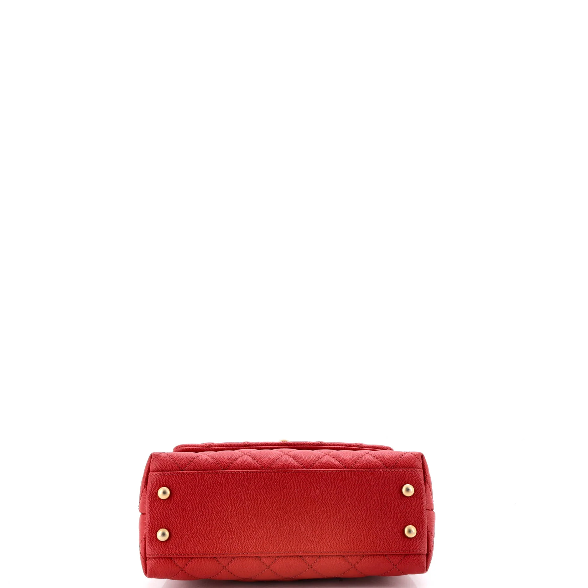 Coco Top Handle Bag Quilted Caviar with Lizard Mini - Image 4