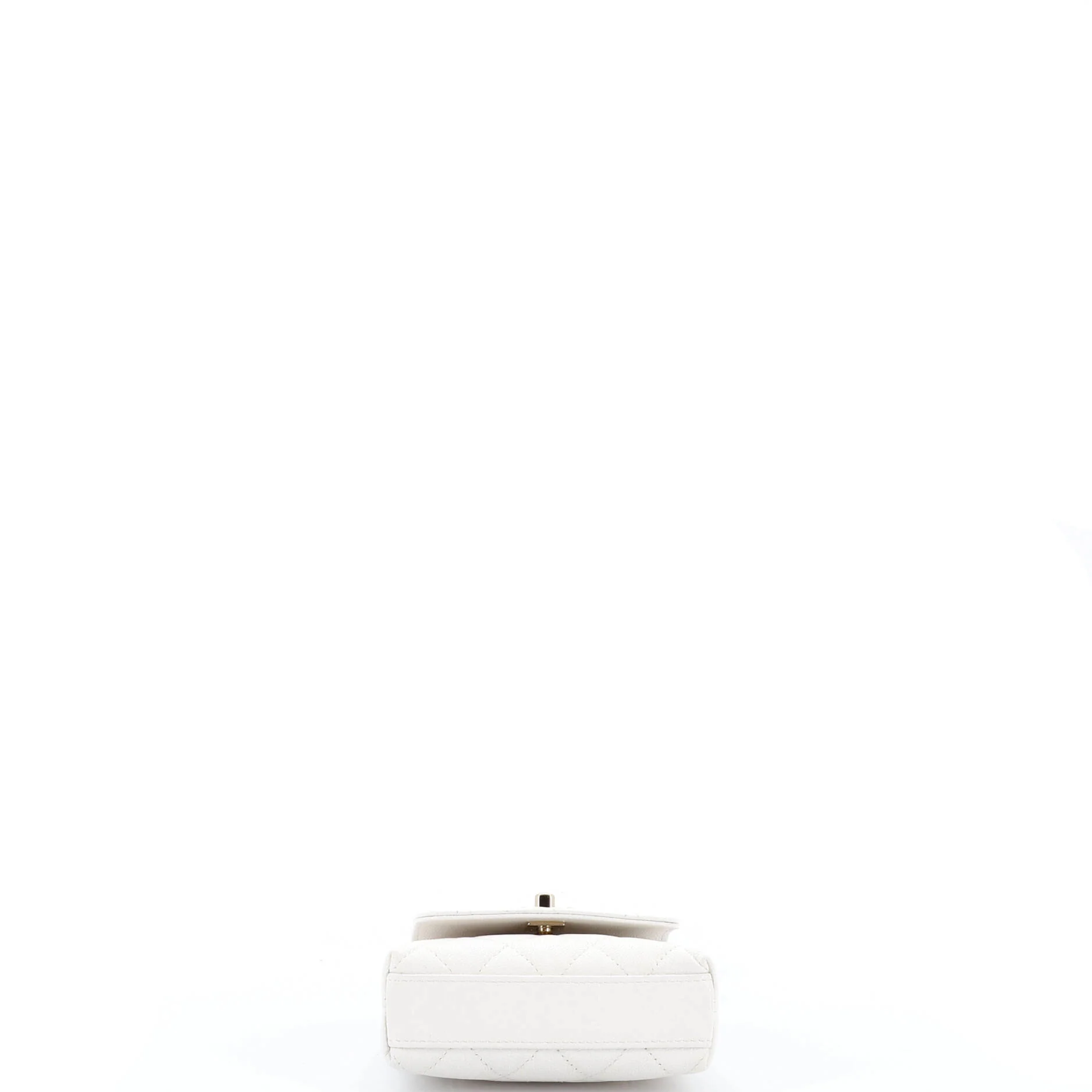 Coco Top Handle Clutch with Chain Quilted Caviar - Image 4