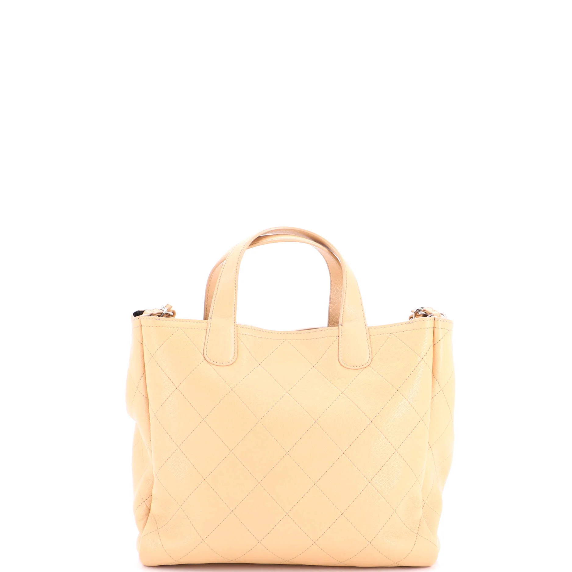 Covered CC Shopping Tote Stitched Caviar Medium - Image 4