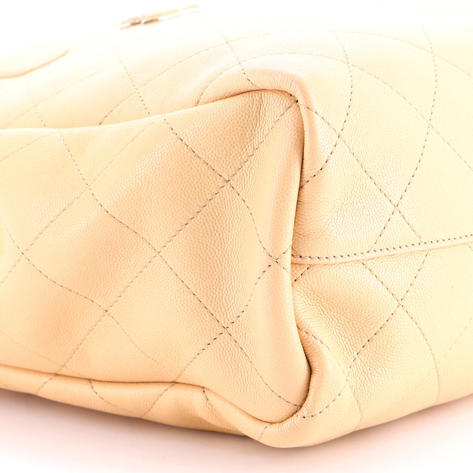 Covered CC Shopping Tote Stitched Caviar Medium - Image 7
