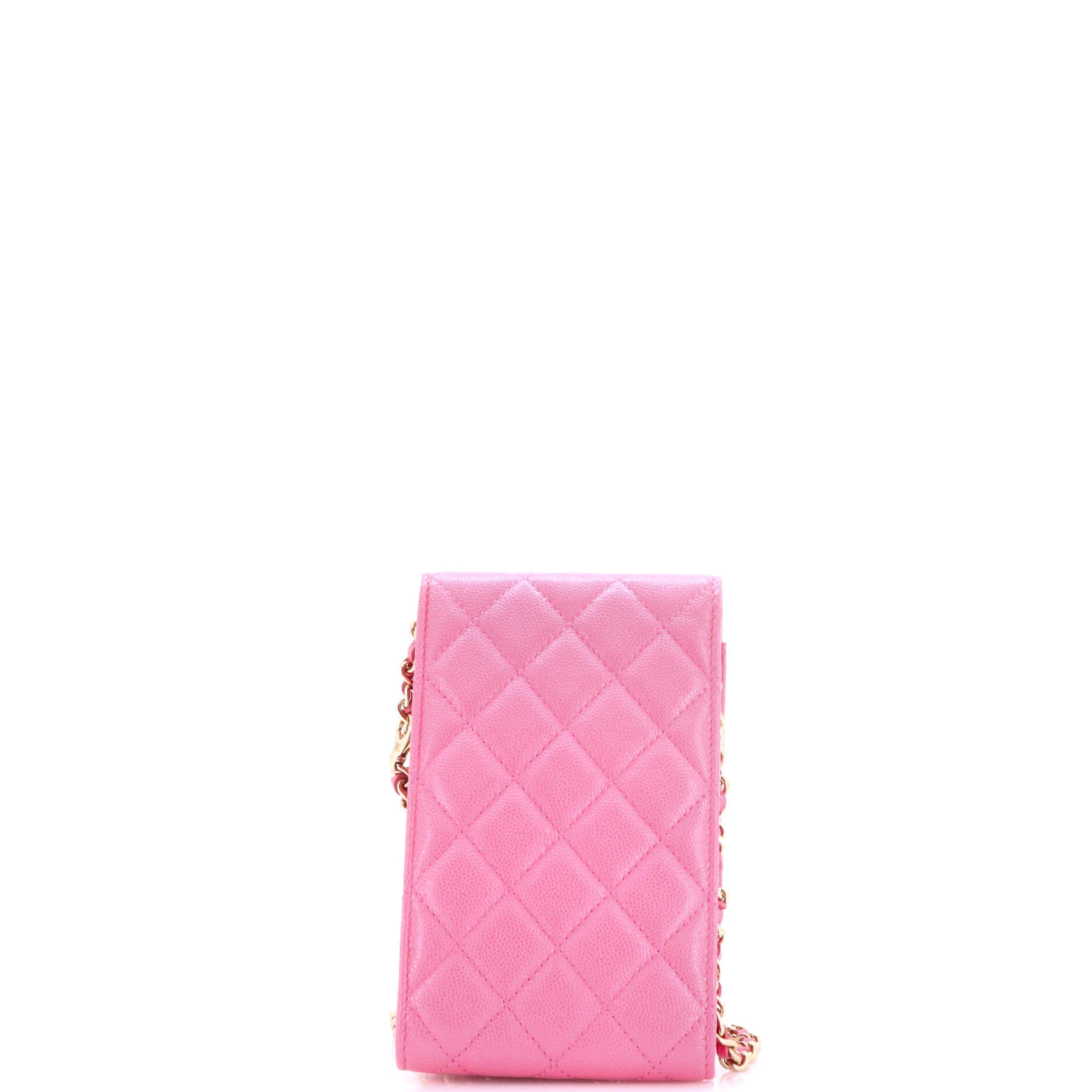 Crystal CC Flap Phone Holder Crossbody Bag with AirPods Pro Case Quilted Caviar - Image 4