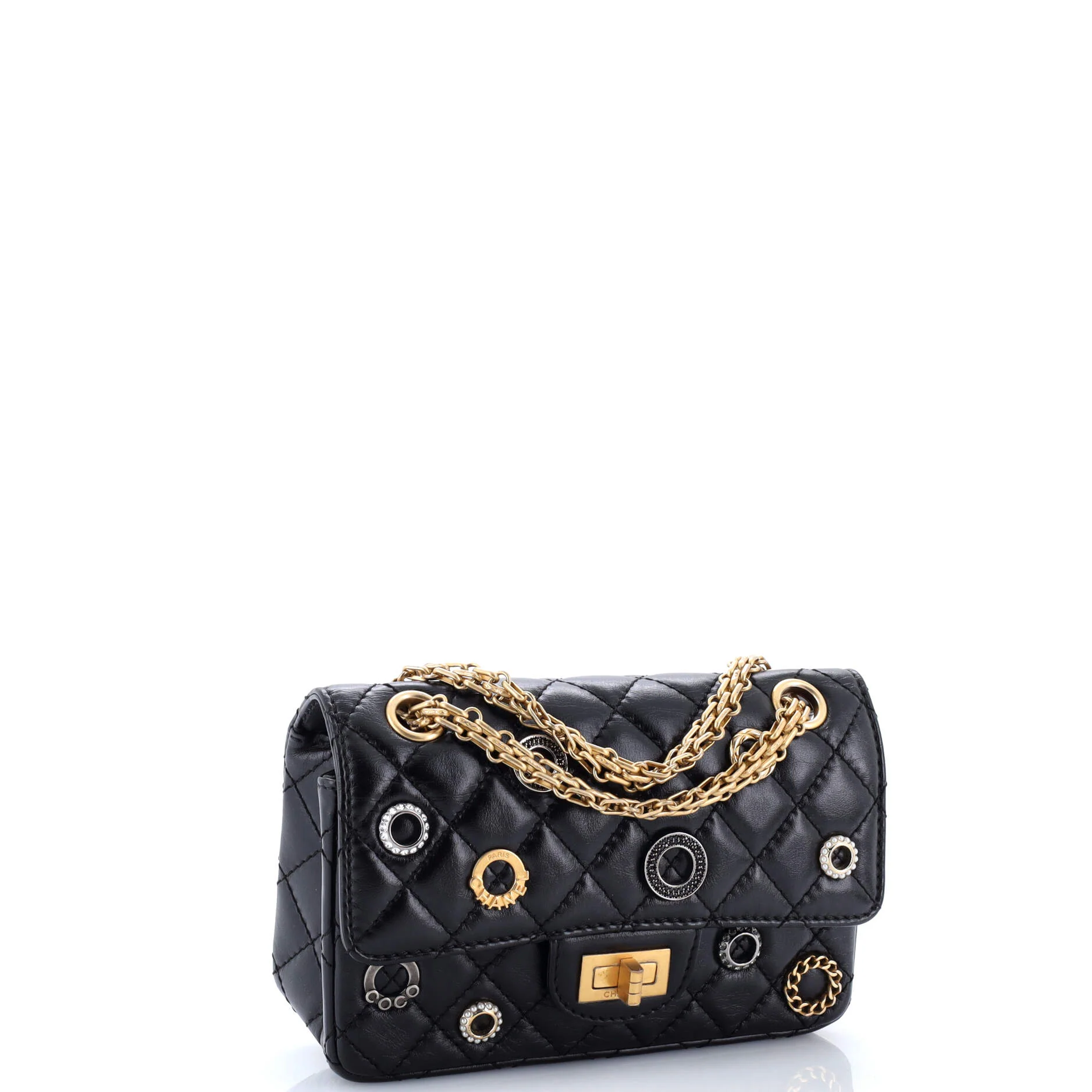 Crystal Charms 2.55 Reissue Flap Bag Aged Quilted Calfskin 224 - Image 2