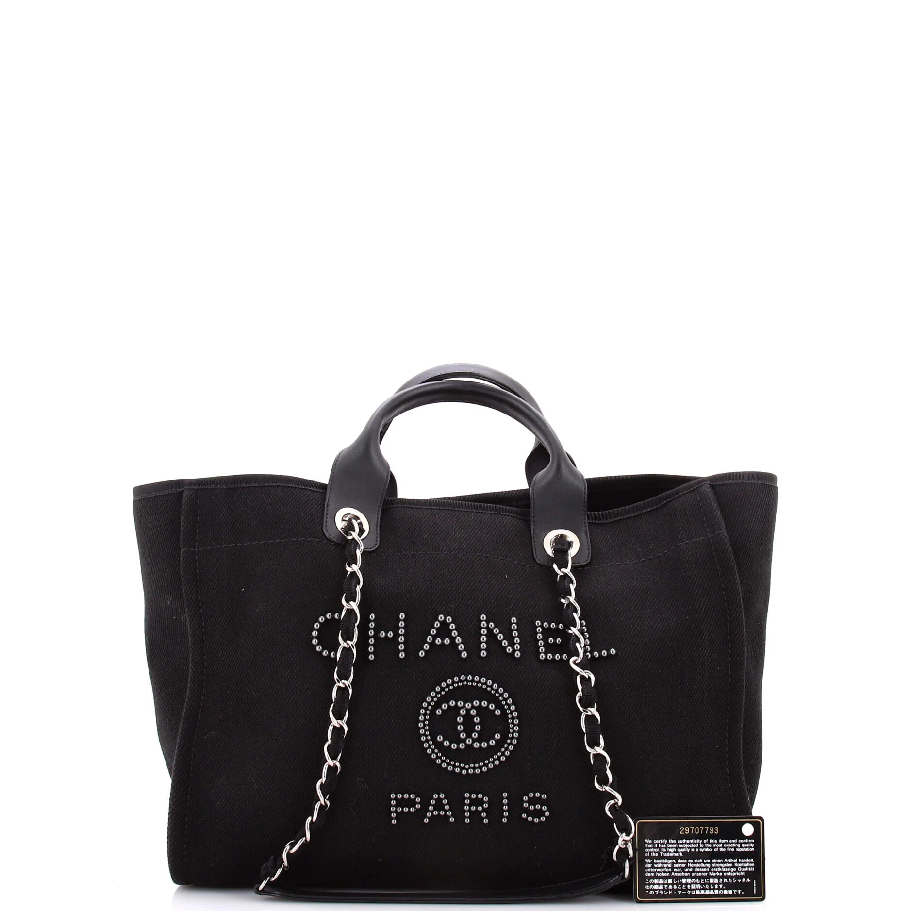 Deauville Tote Pearl Embellished Canvas Medium - Image 2