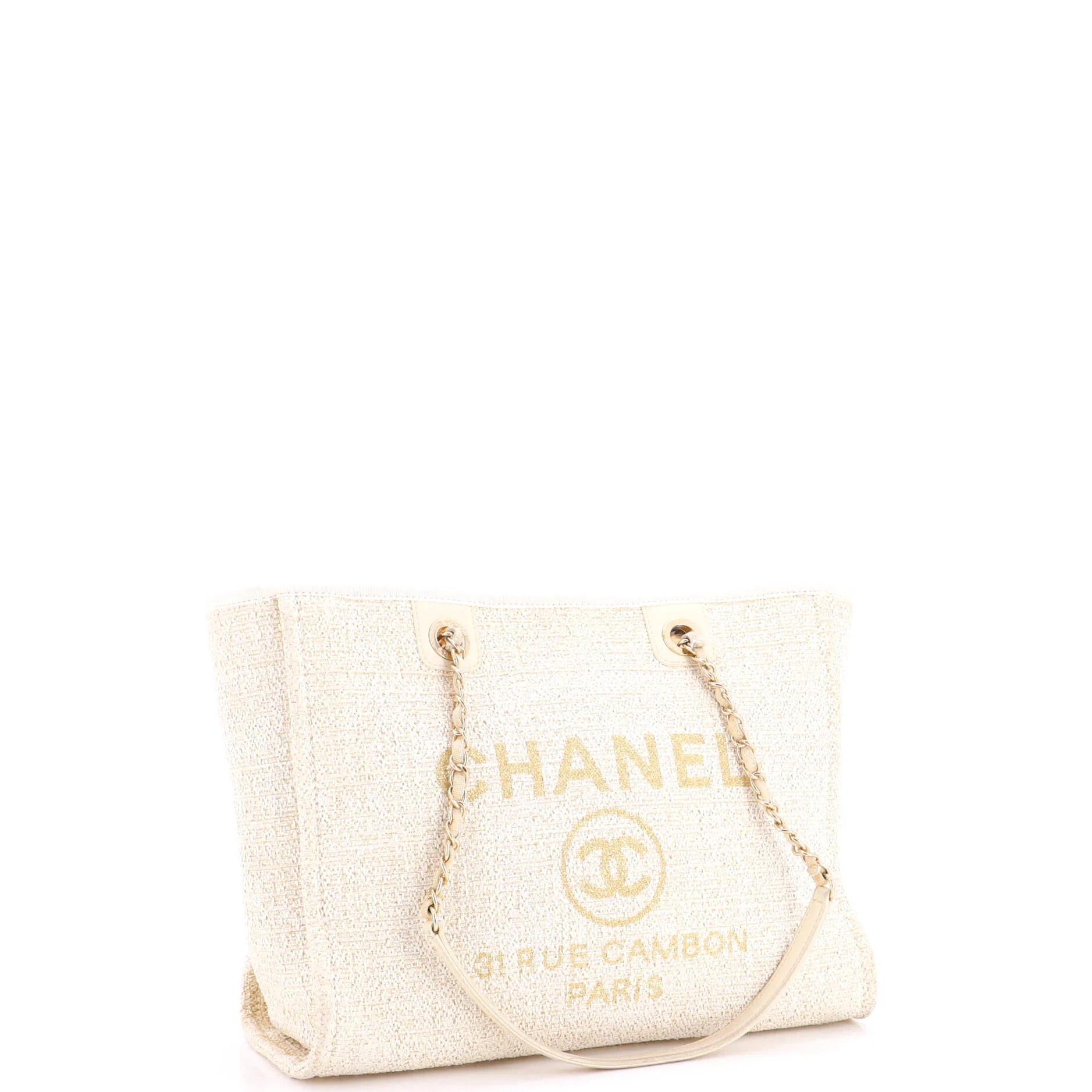 Deauville Tote Raffia with Glitter Detail Small - Image 2