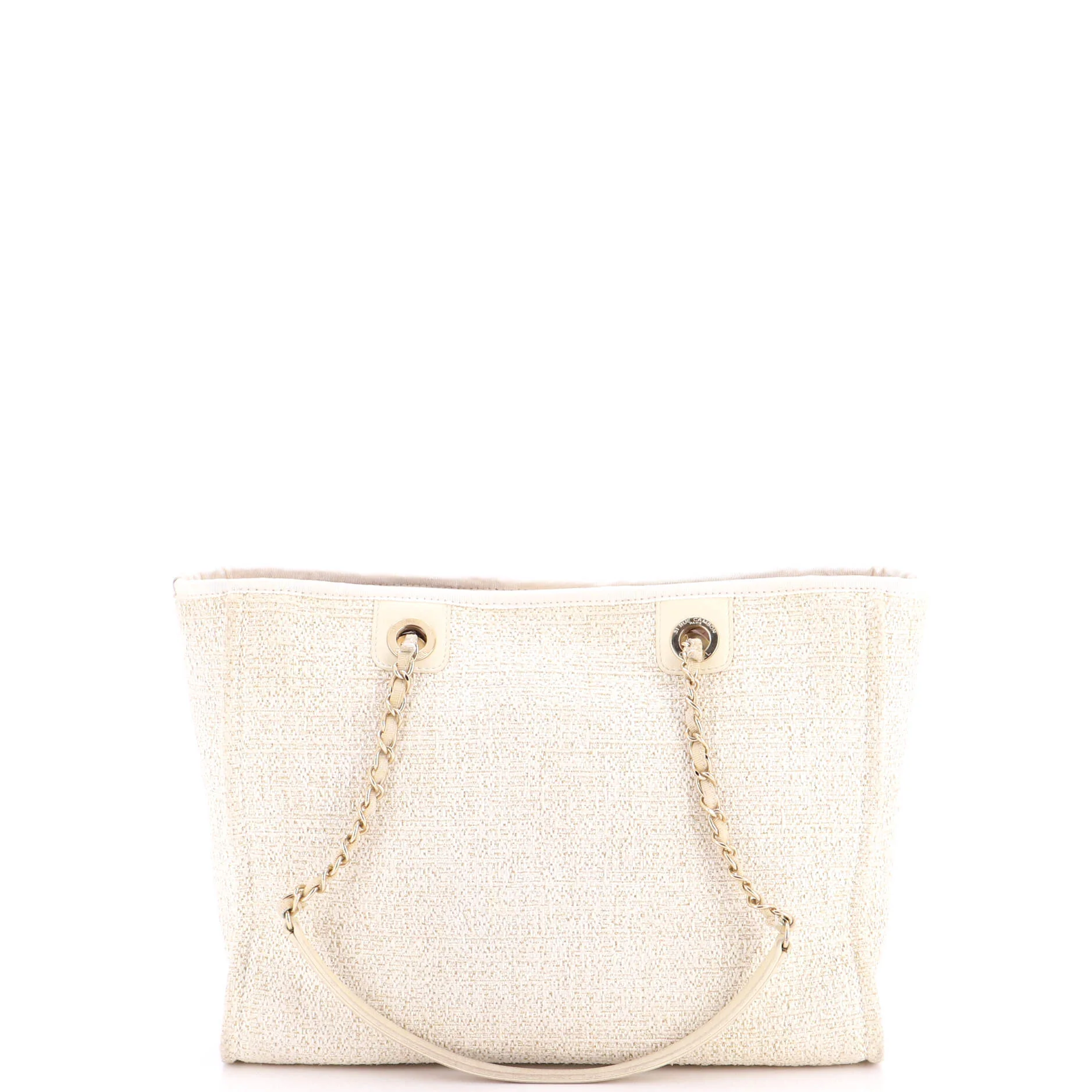Deauville Tote Raffia with Glitter Detail Small - Image 3