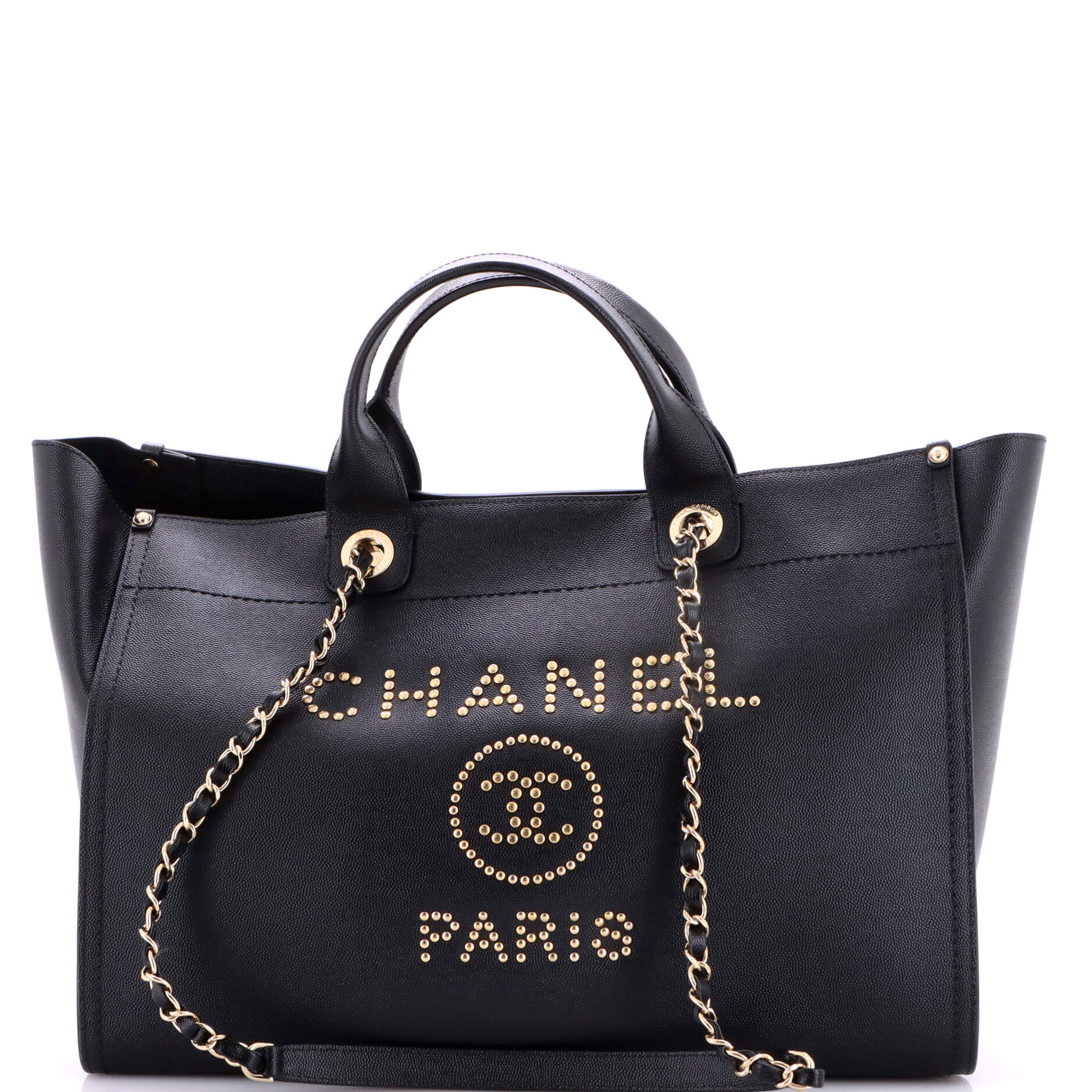 Deauville Tote Studded Caviar Medium