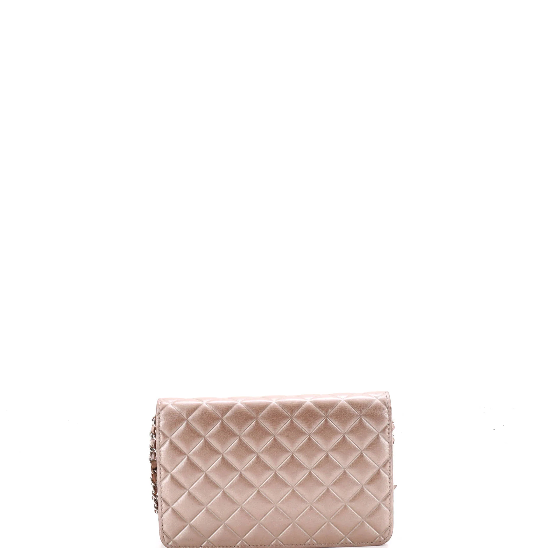 Diamond CC Wallet on Chain Quilted Lambskin - Image 4