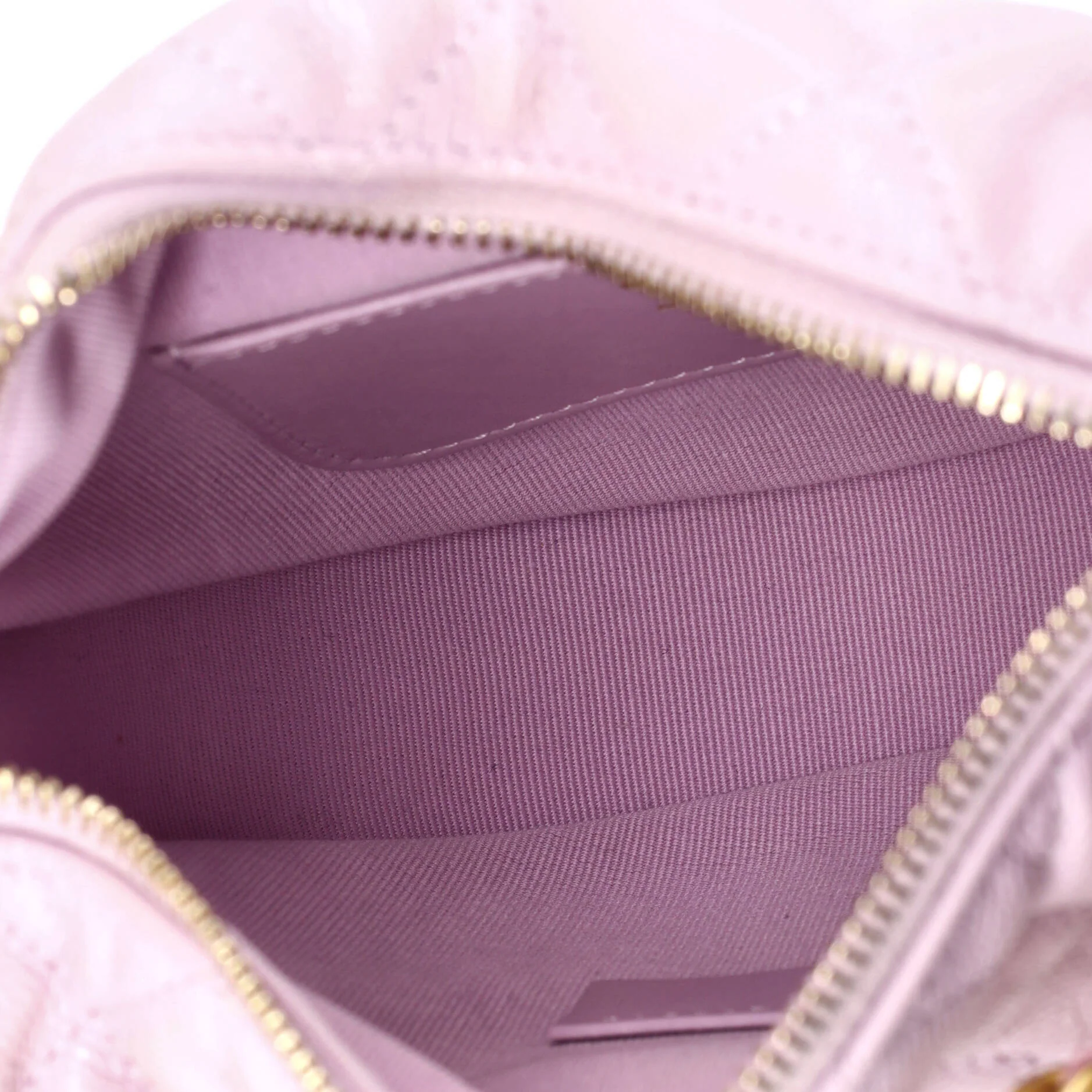 Double Chain Bow Hobo Pouch Quilted Caviar Mini - Image 5