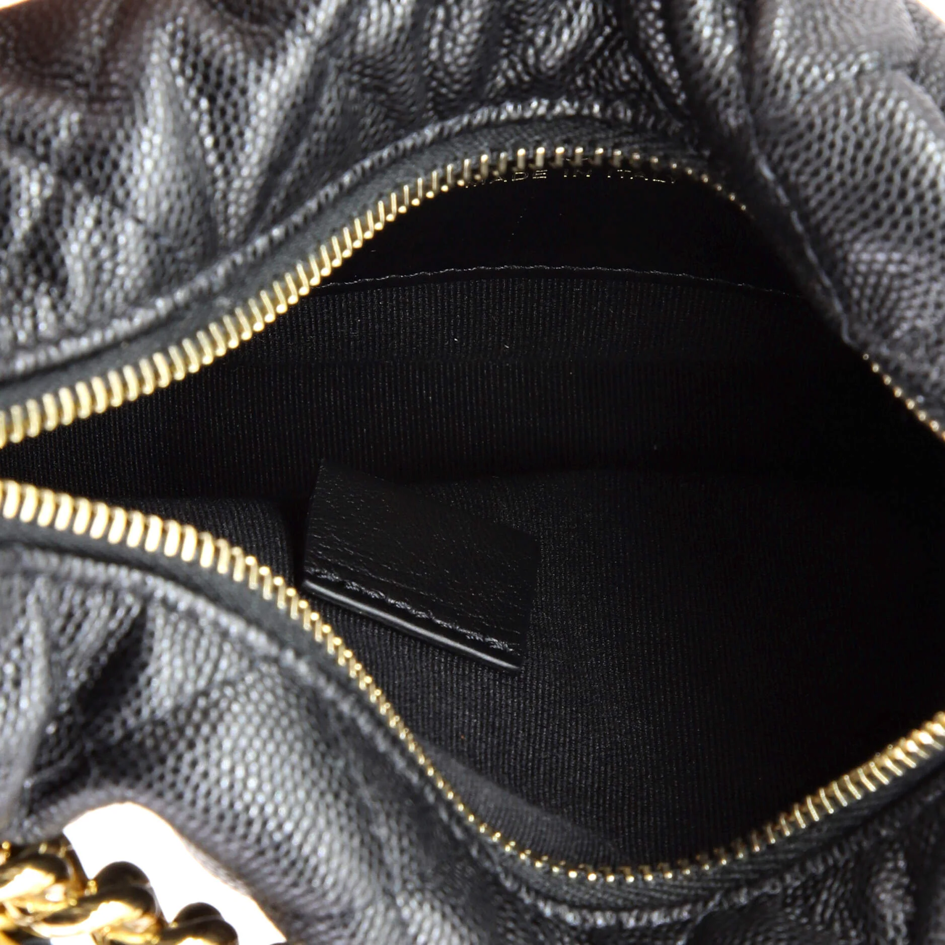 Double Chain Bow Hobo Pouch Quilted Caviar Mini - Image 5