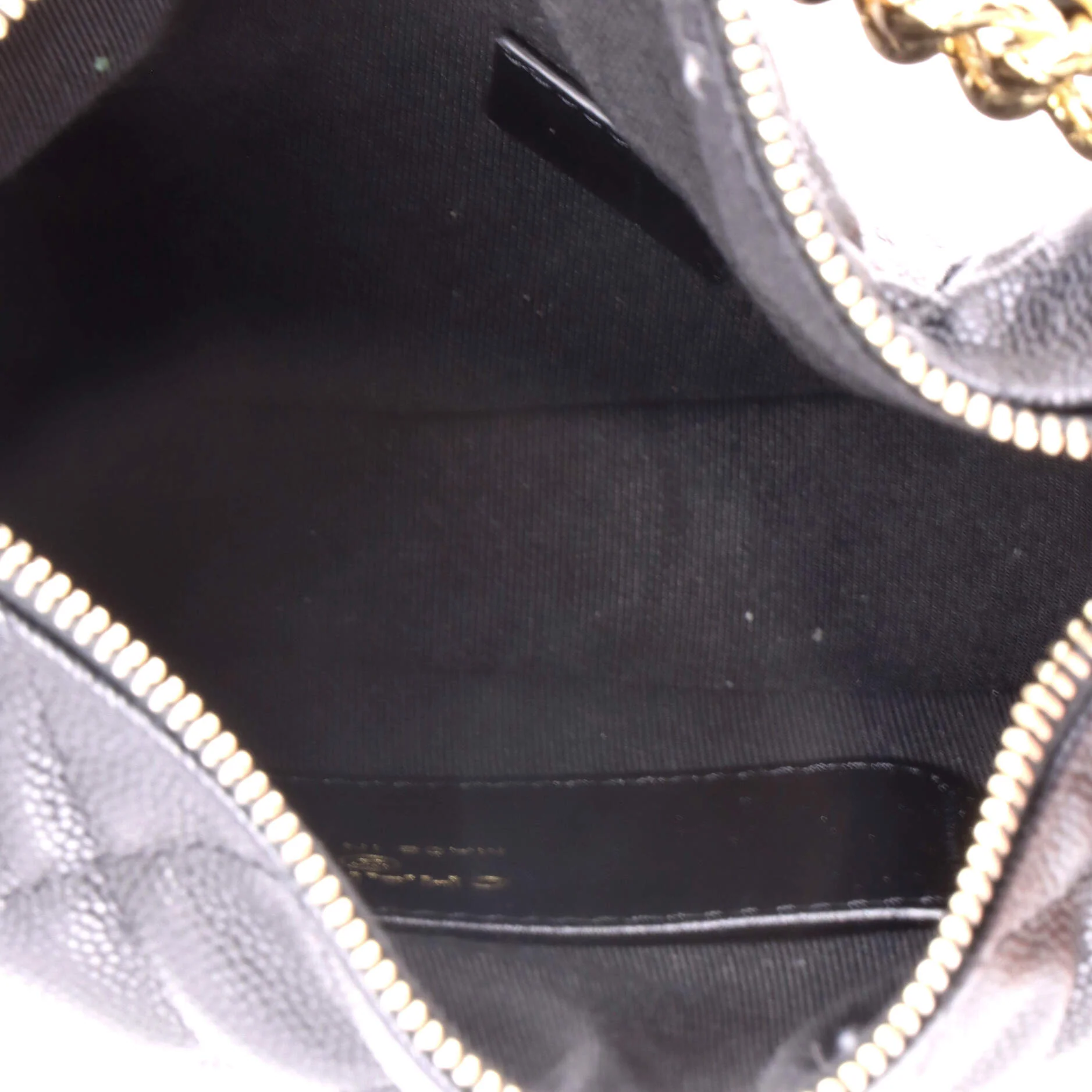 Double Chain Bow Hobo Pouch Quilted Caviar Mini - Image 5